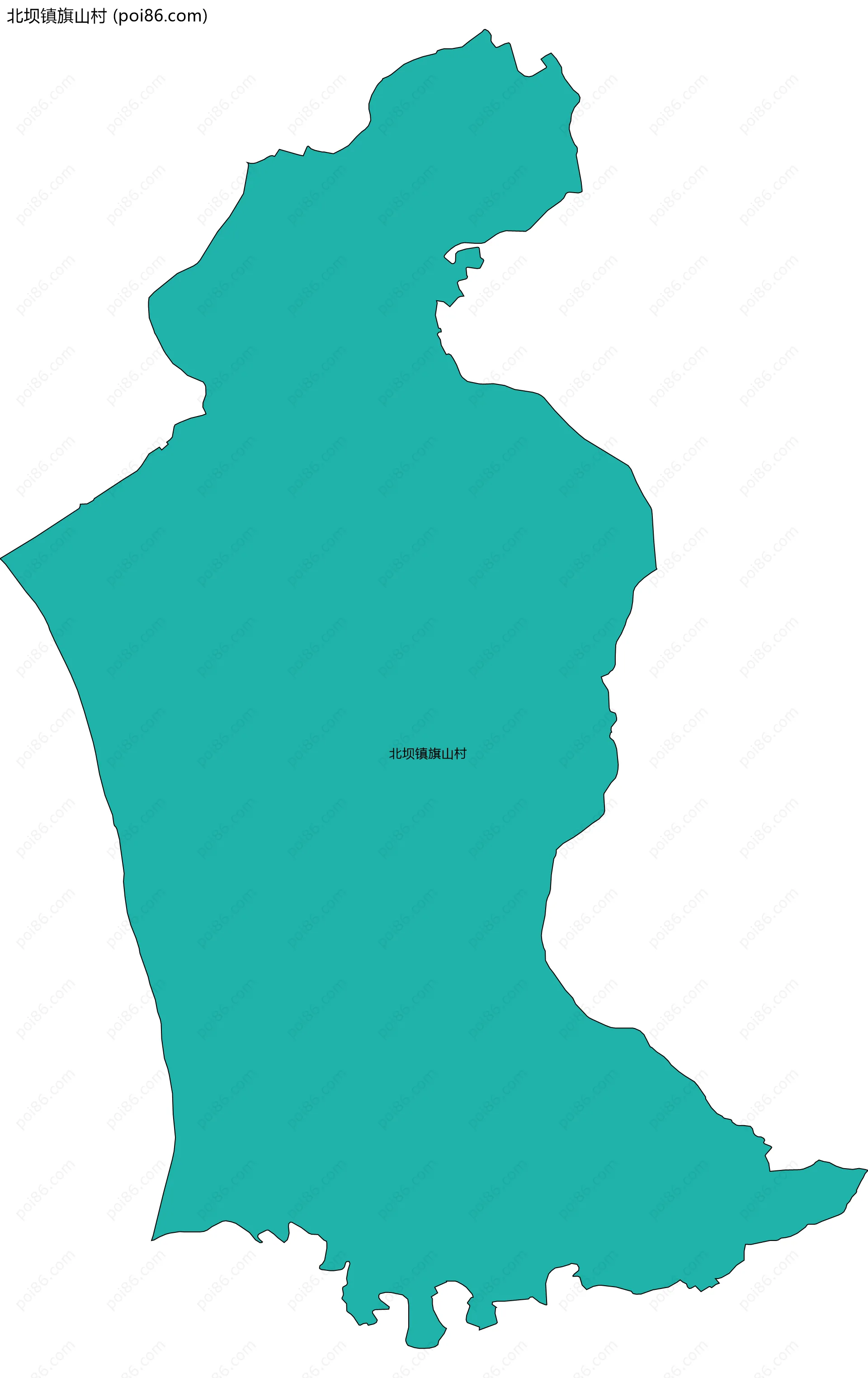 北坝镇旗山村边界地图