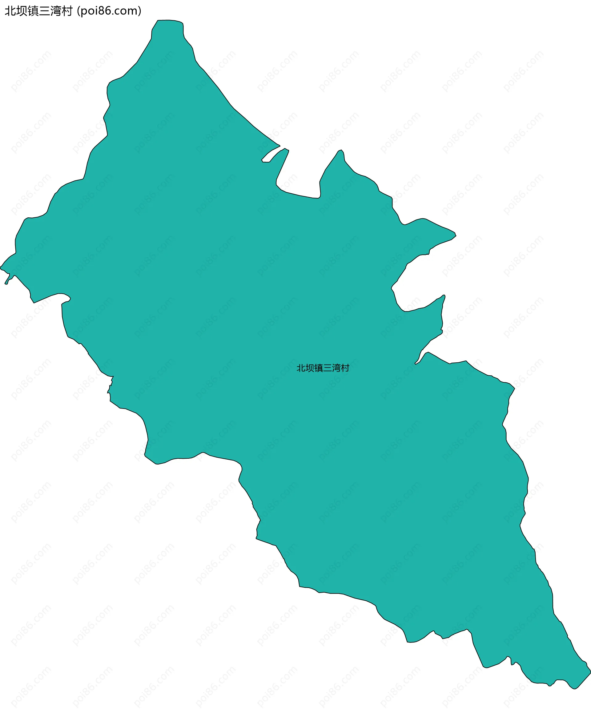 北坝镇三湾村边界地图