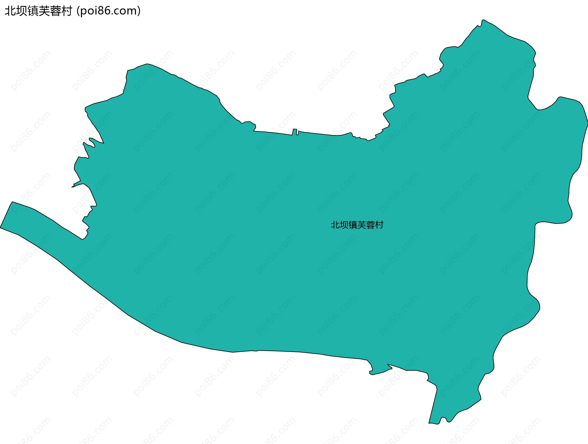 北坝镇芙蓉村边界地图