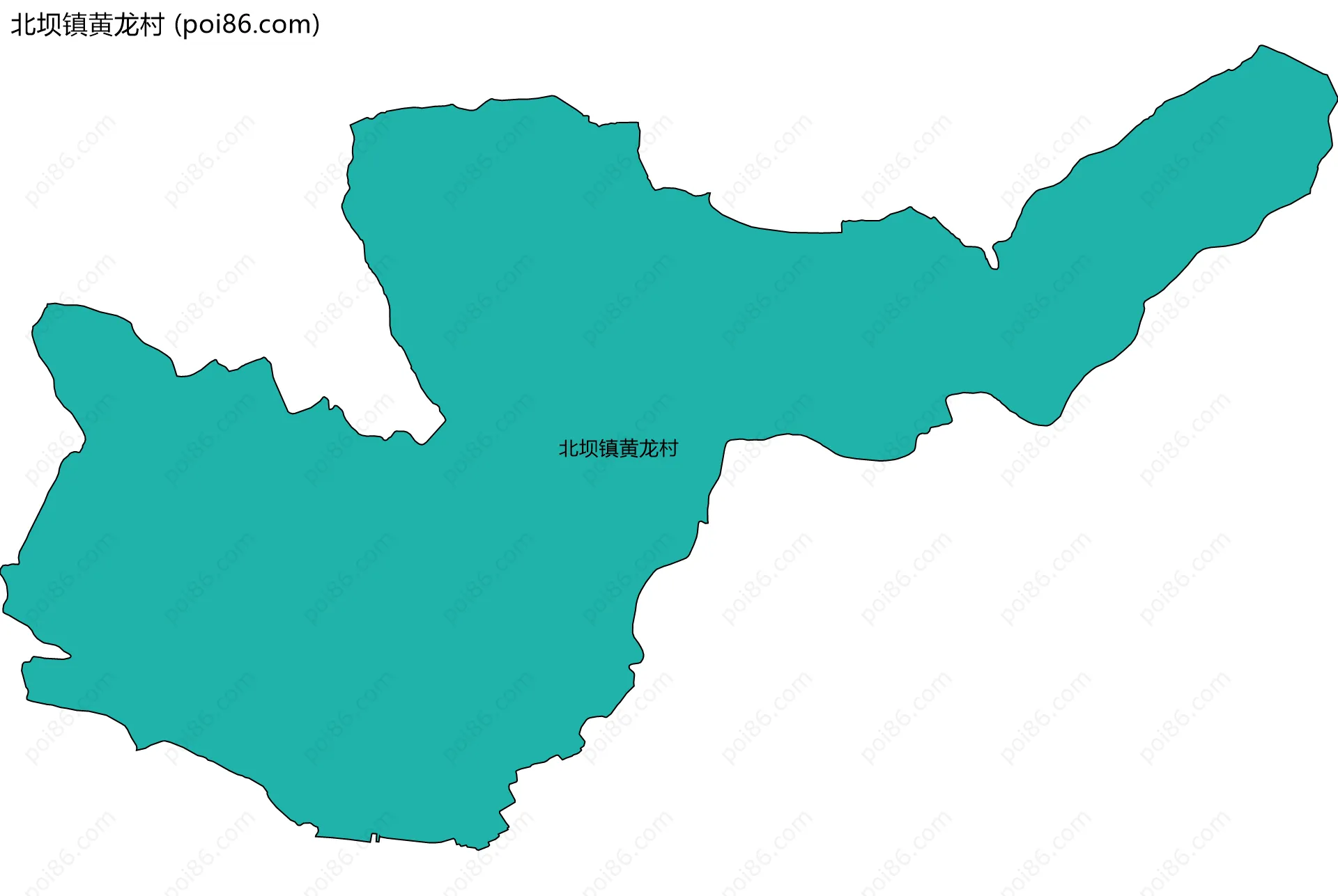 北坝镇黄龙村边界地图