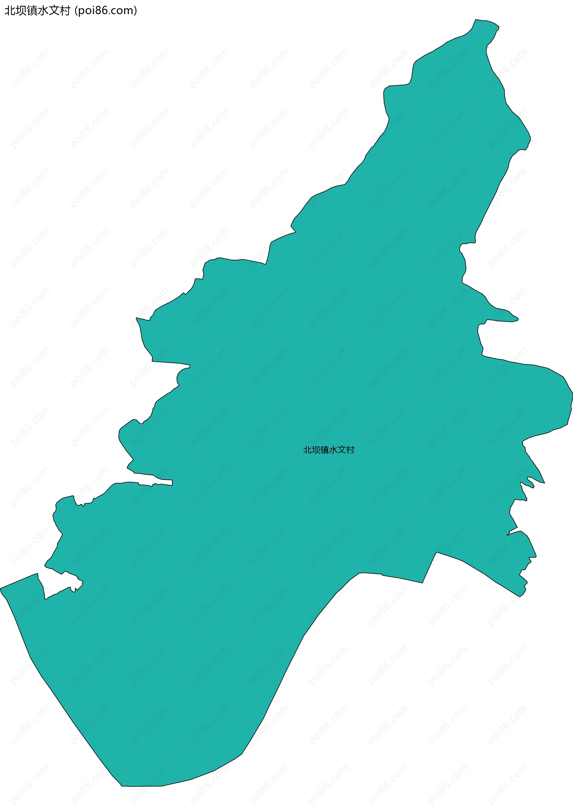 北坝镇水文村边界地图