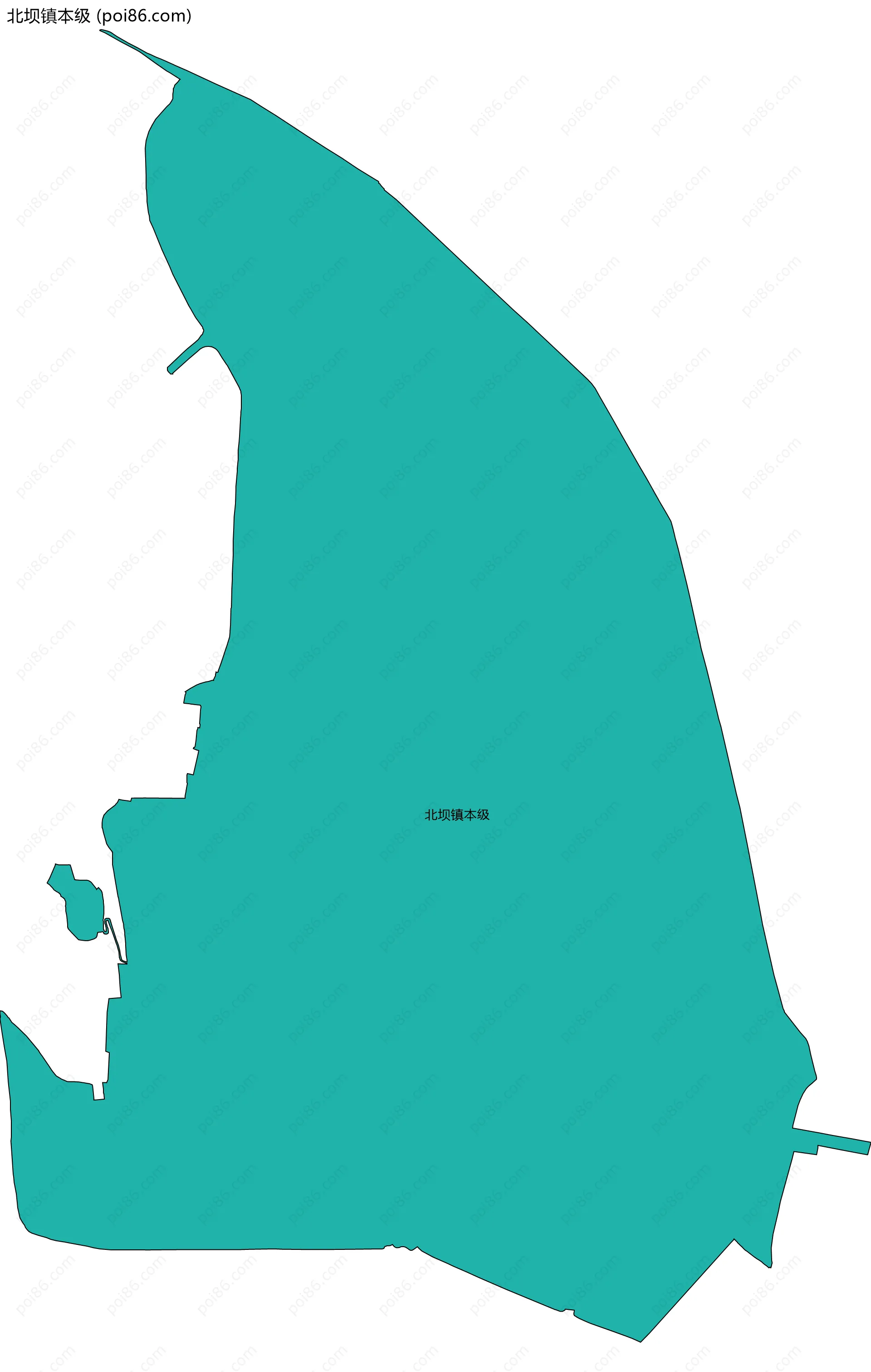 北坝镇本级边界地图