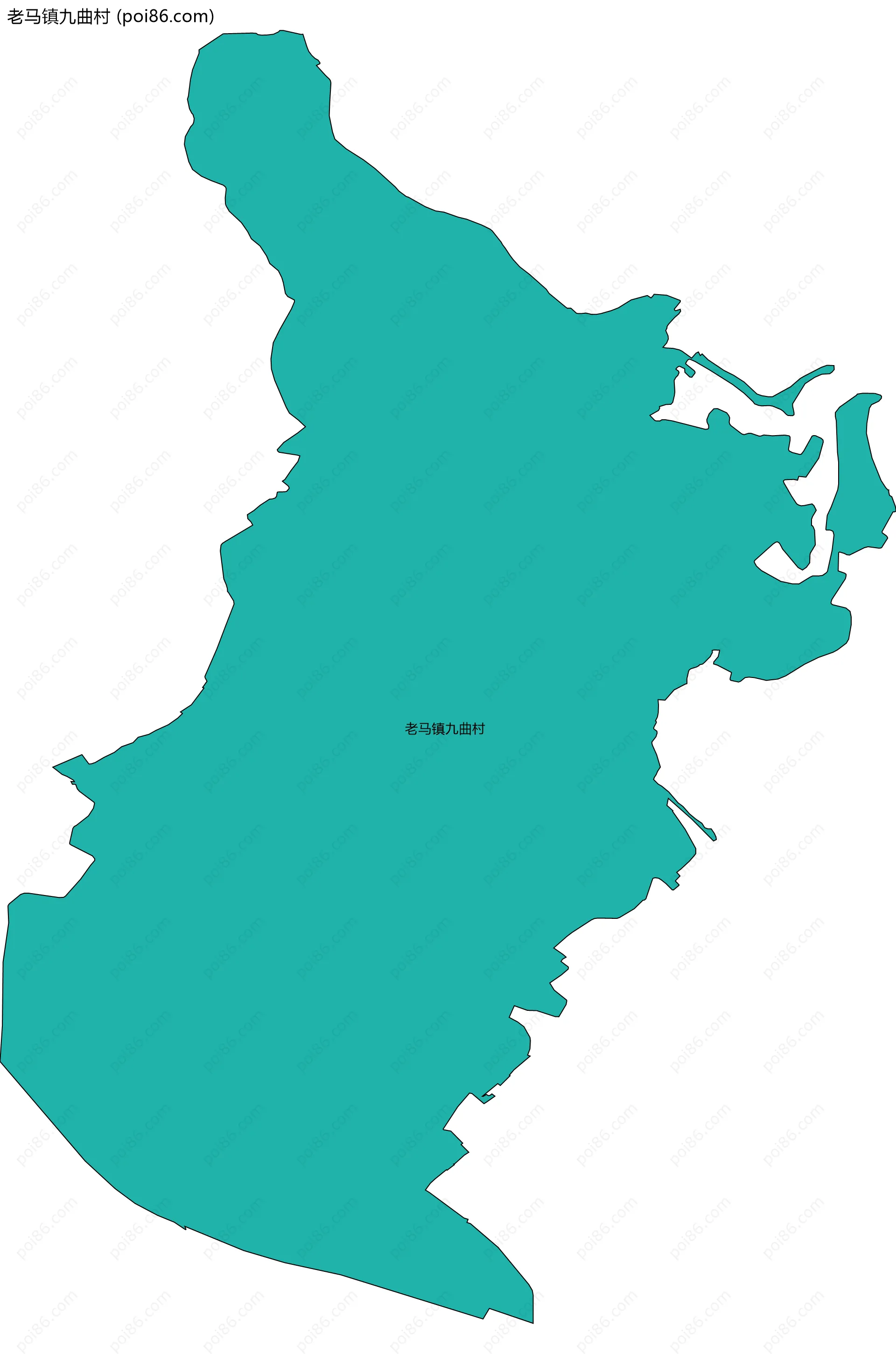 老马镇九曲村边界地图