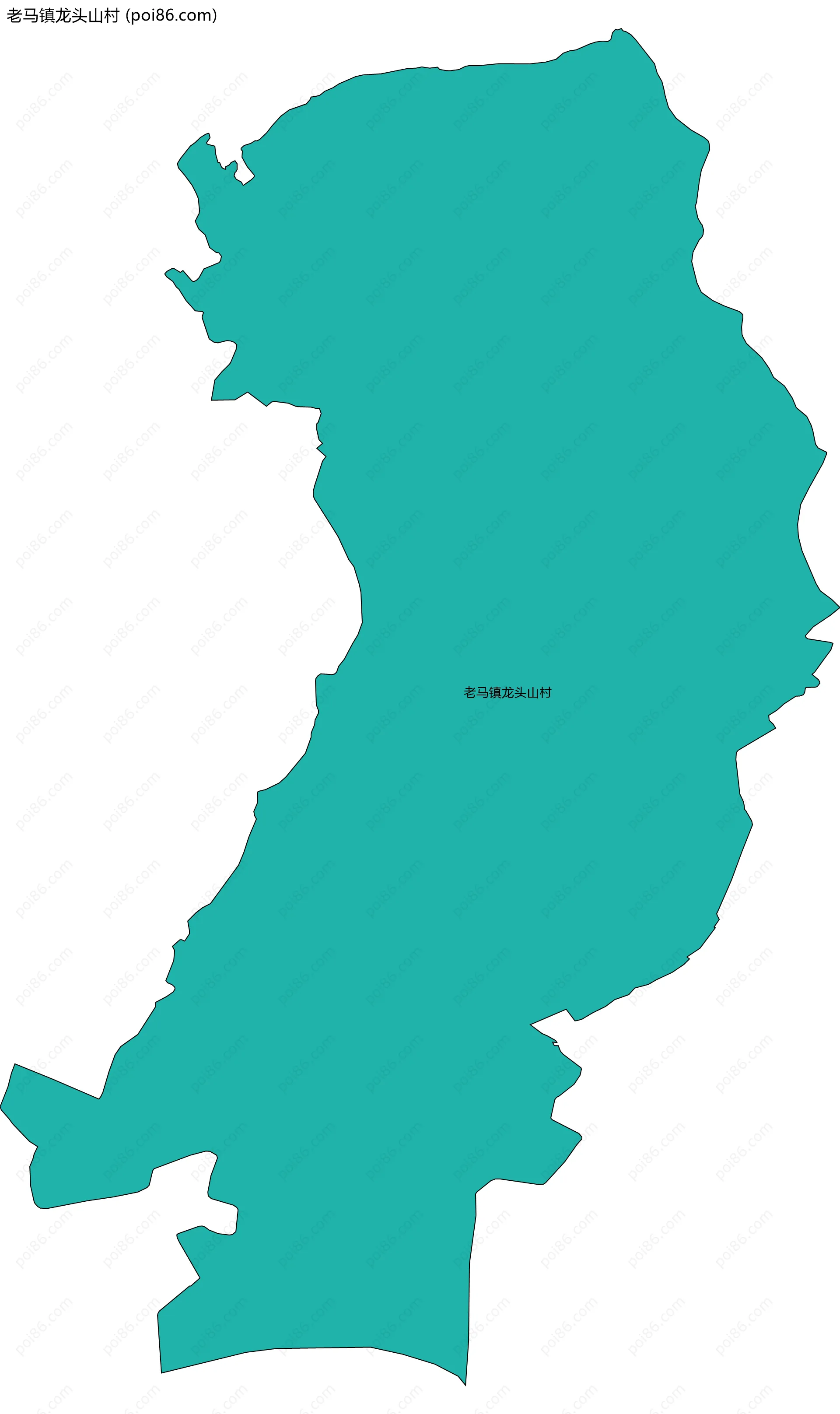 老马镇龙头山村边界地图