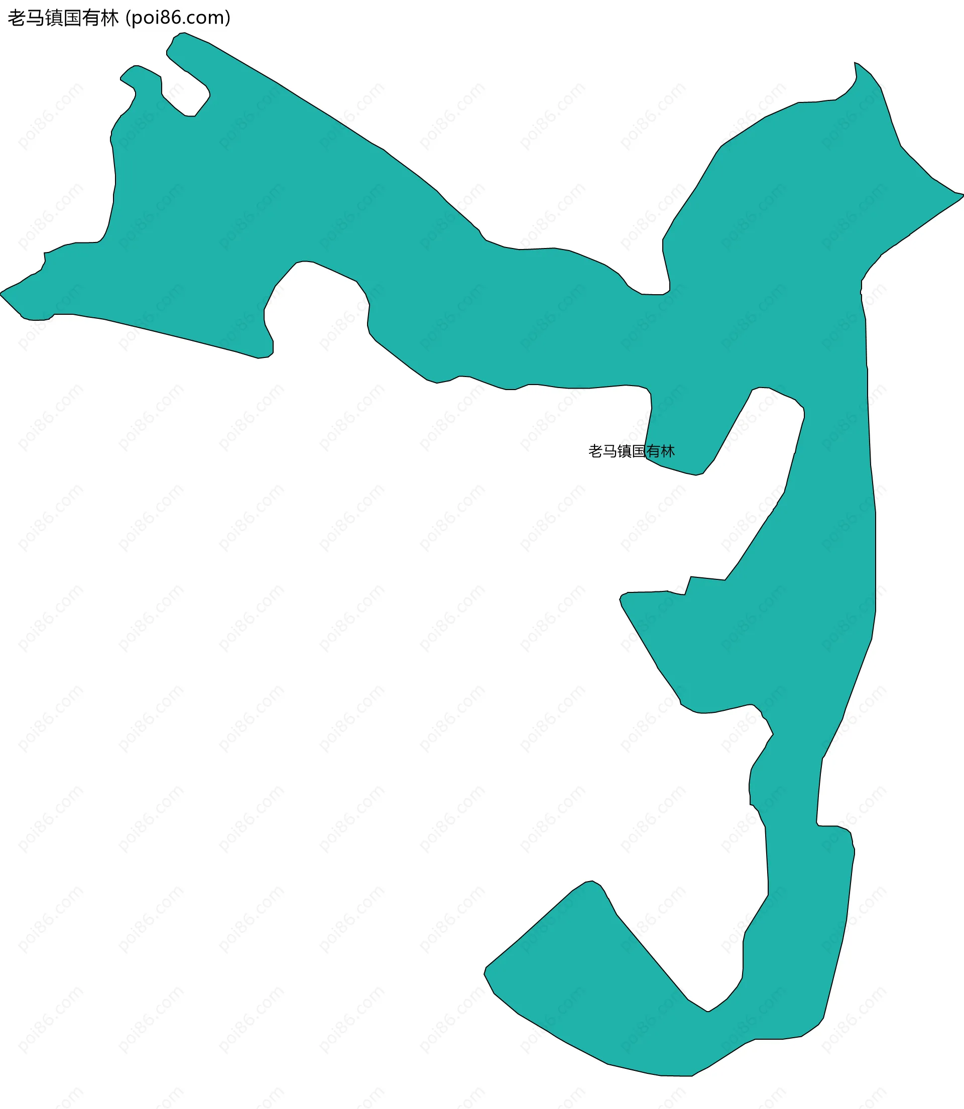 老马镇国有林边界地图