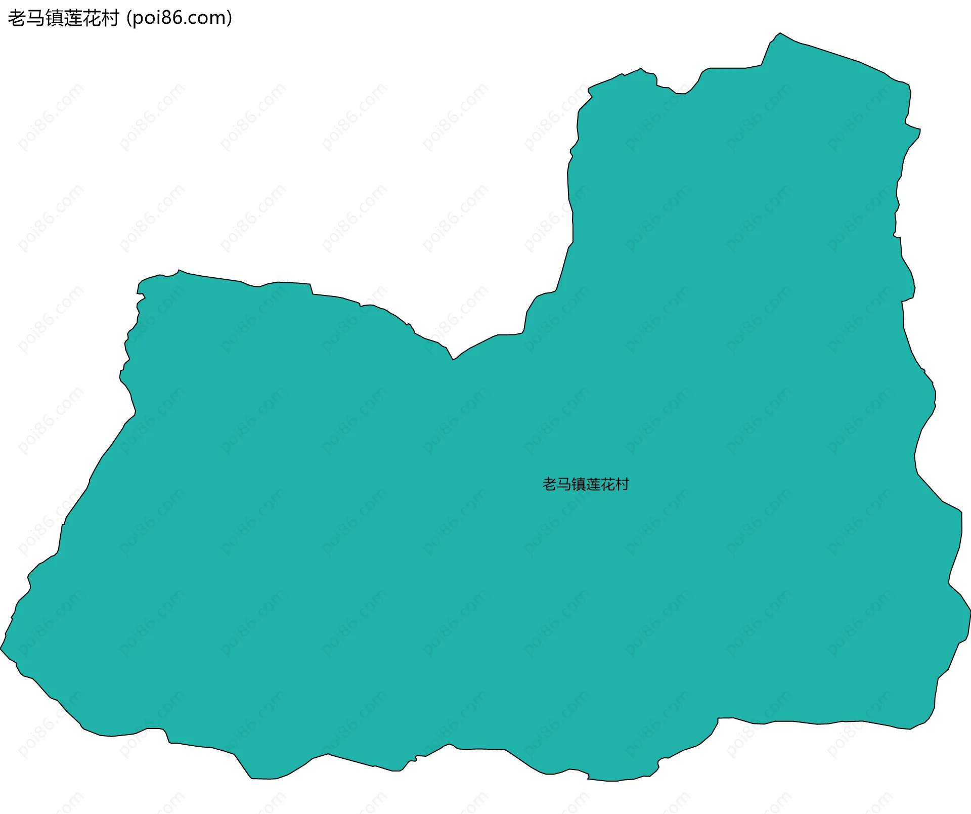 老马镇莲花村边界地图