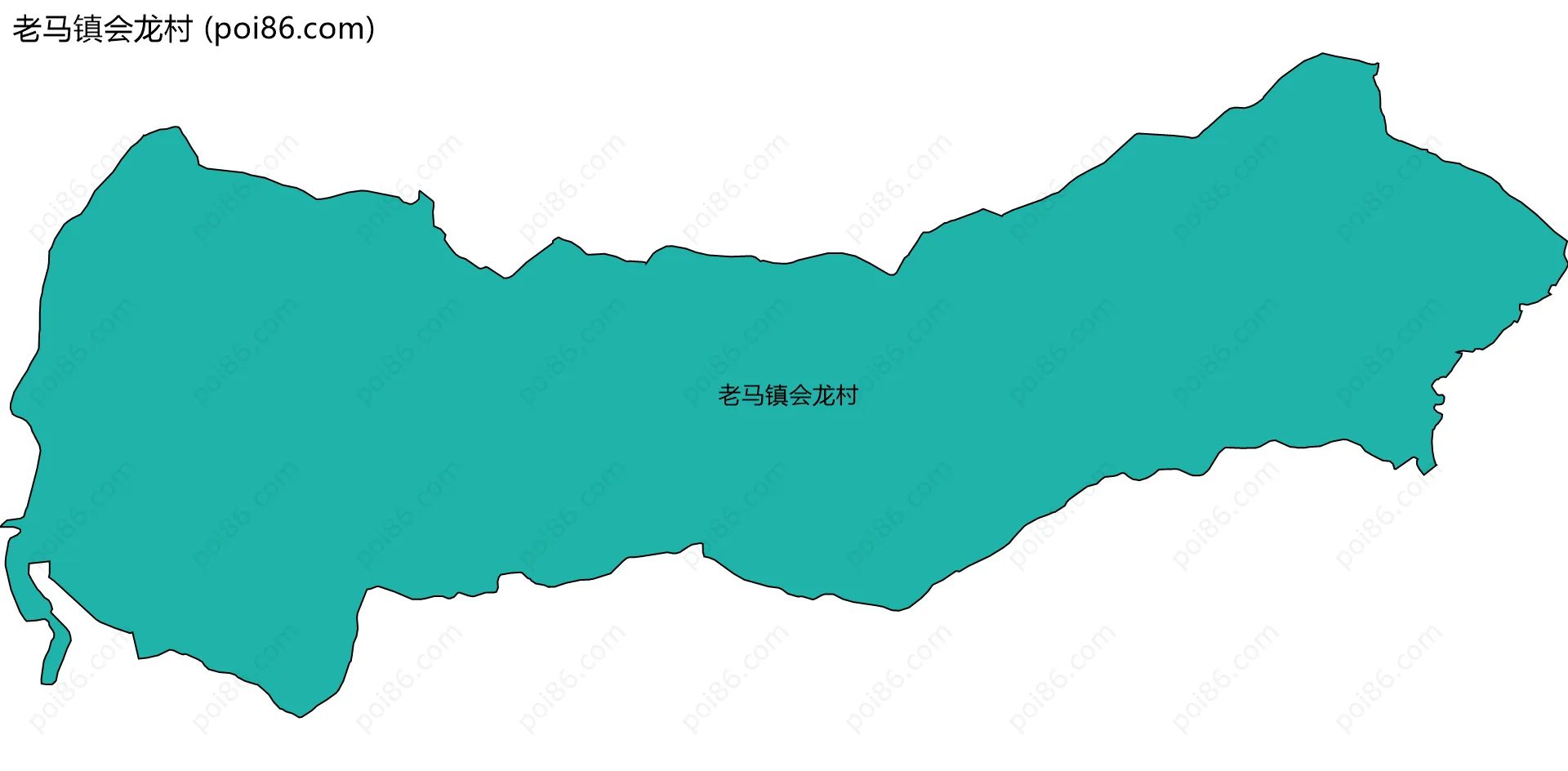 老马镇会龙村边界地图
