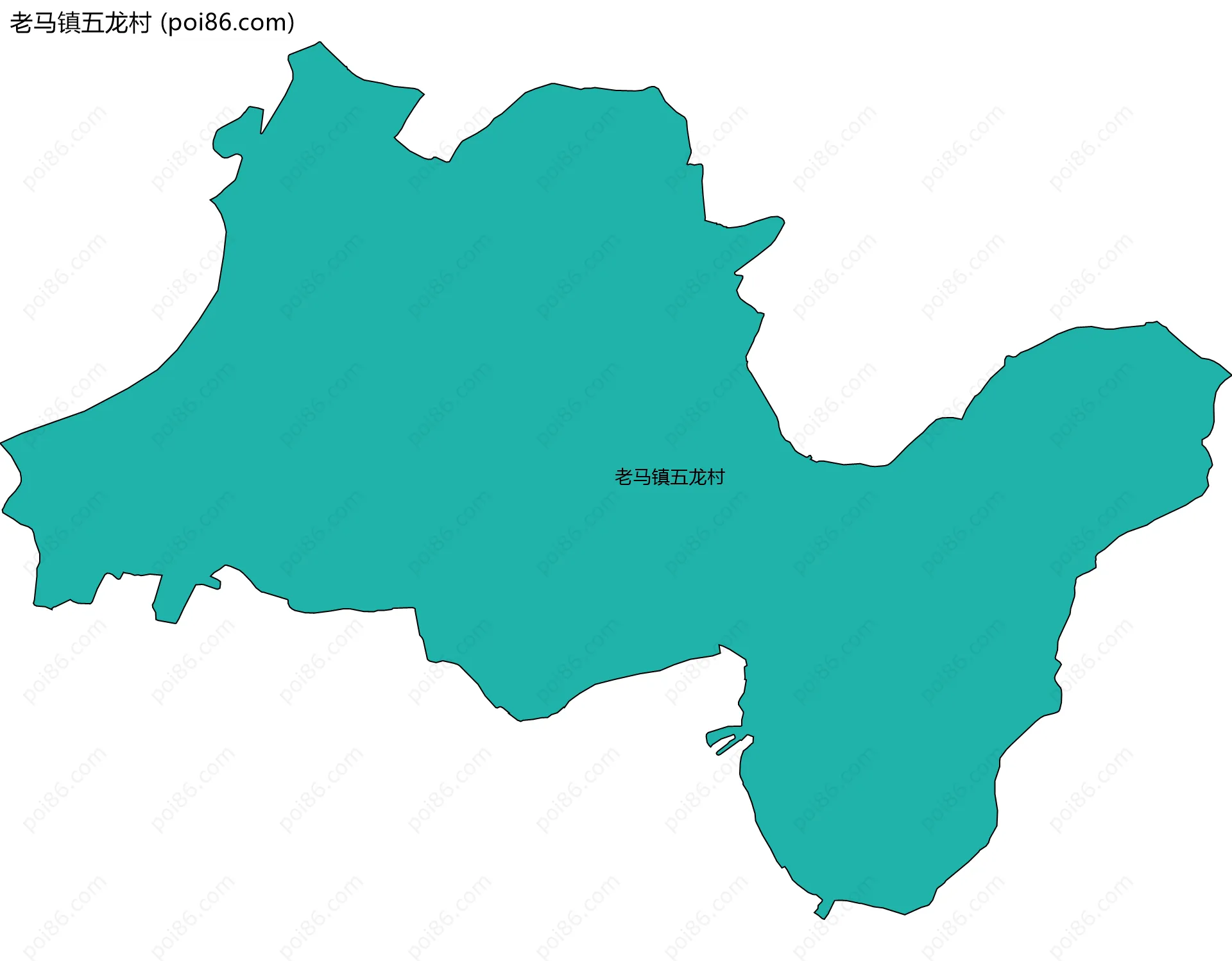 老马镇五龙村边界地图