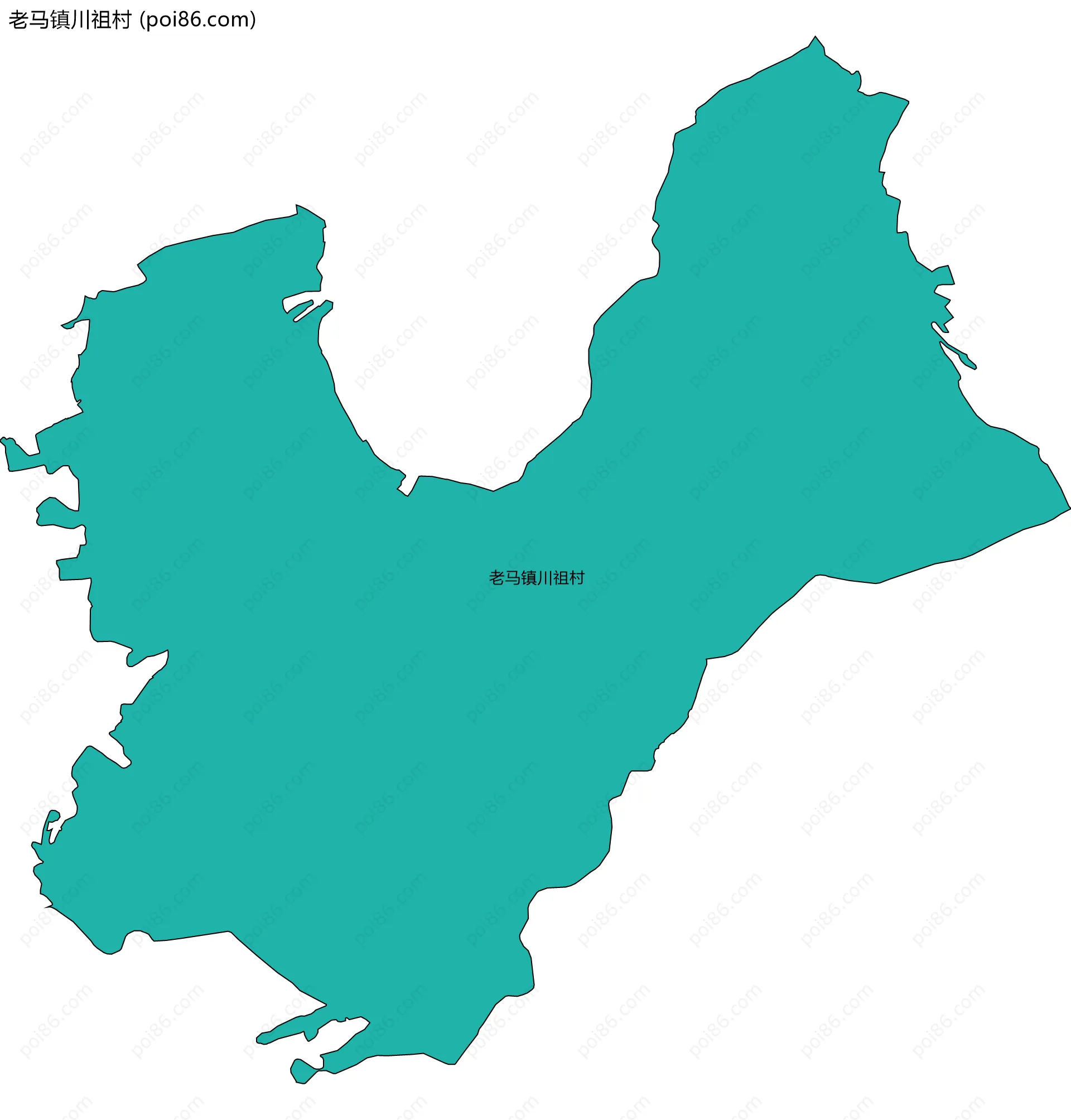 老马镇川祖村边界地图