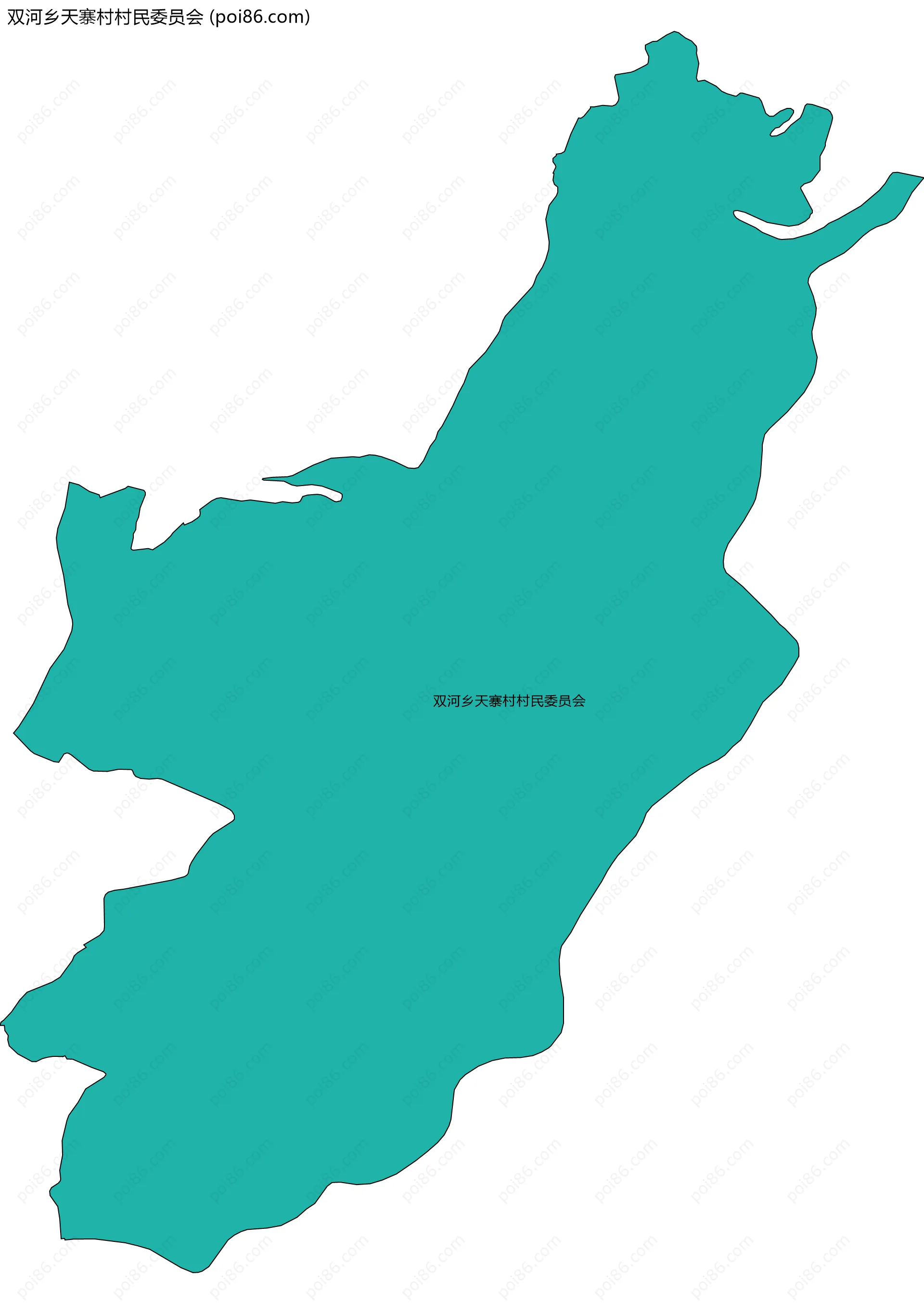 双河乡天寨村村民委员会边界地图