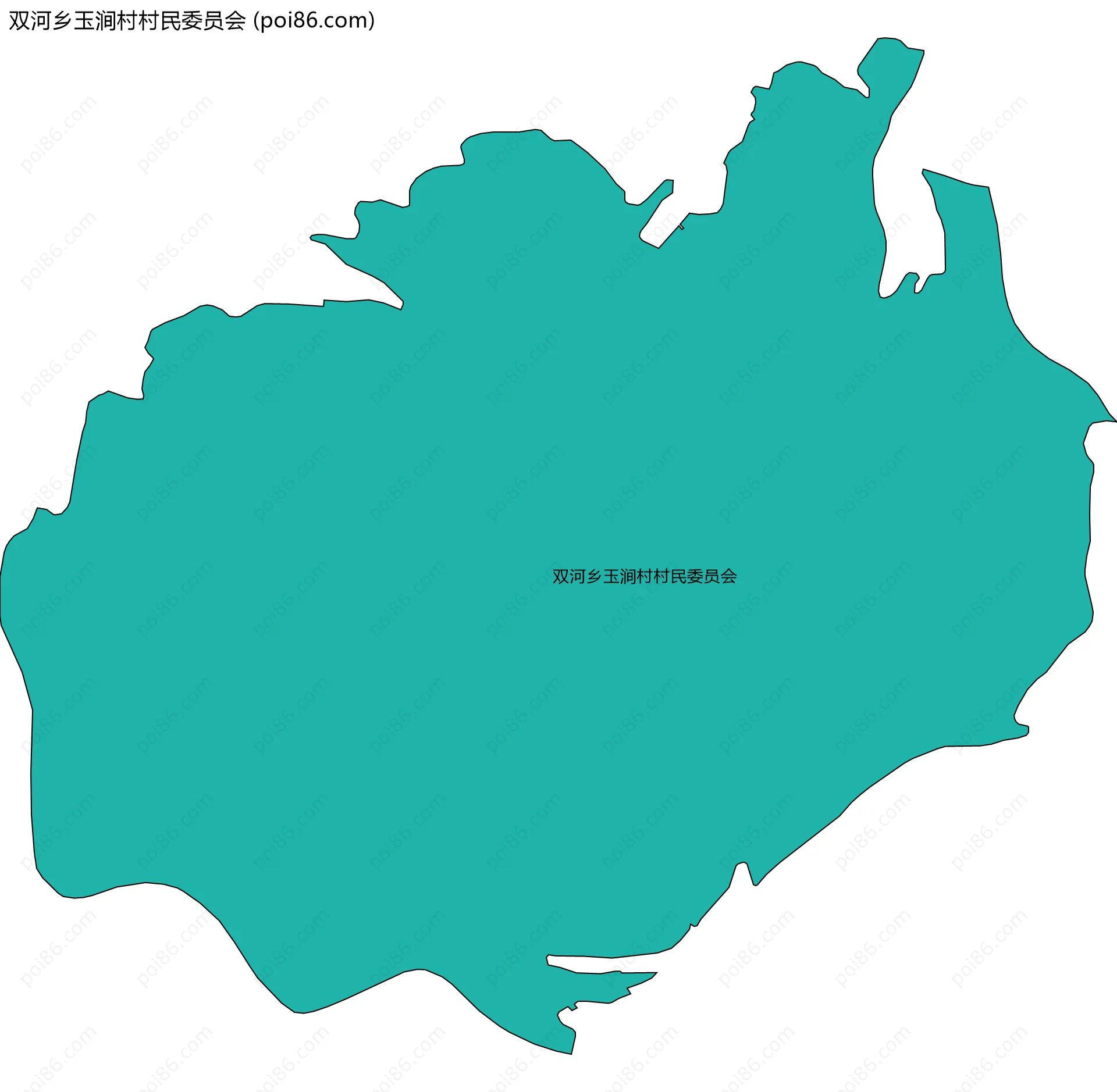 双河乡玉涧村村民委员会边界地图