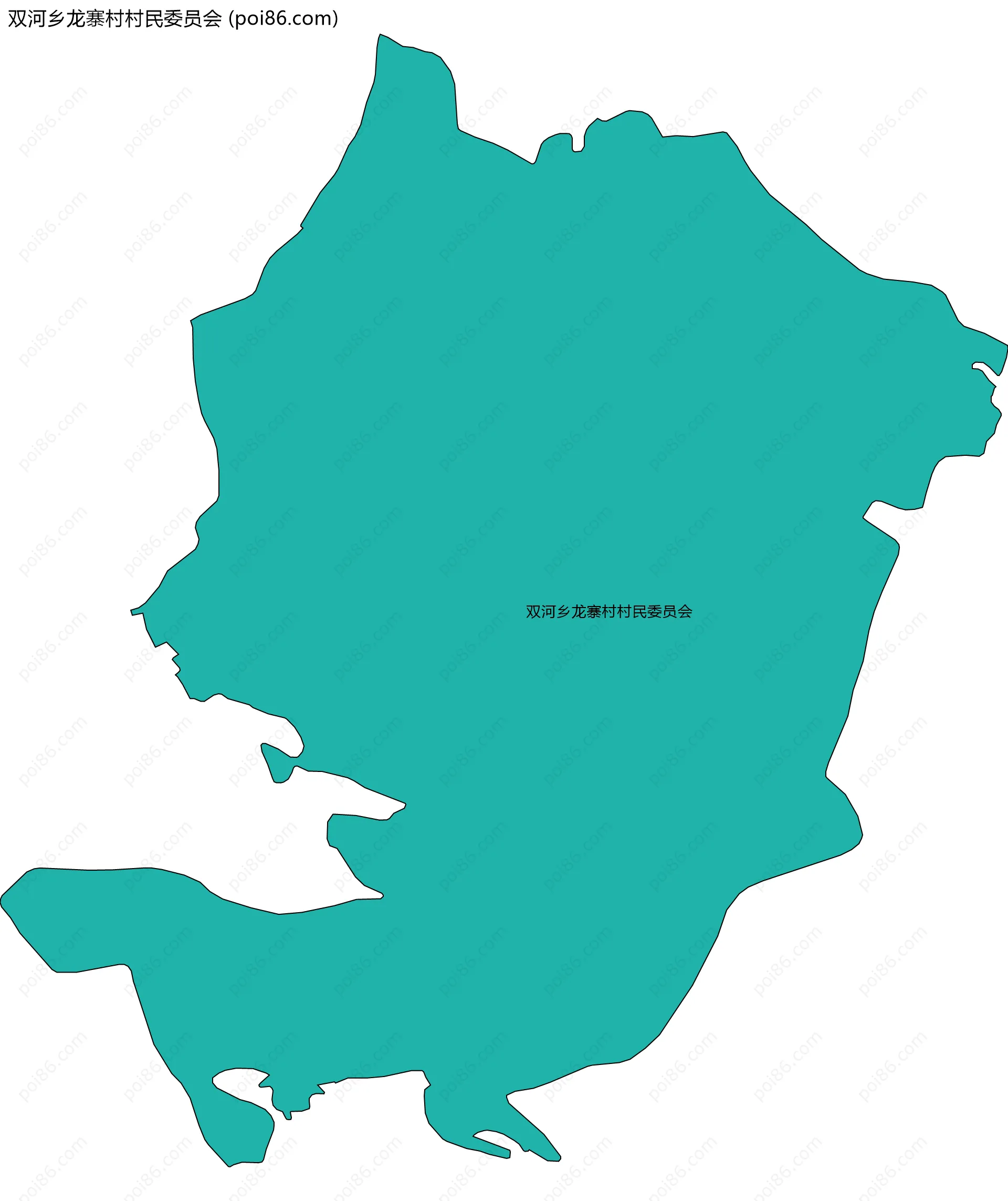 双河乡龙寨村村民委员会边界地图