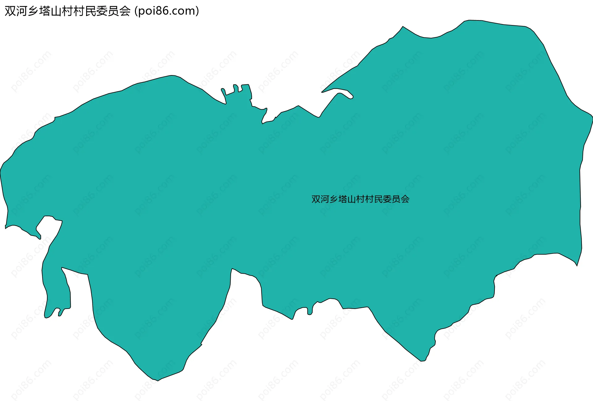双河乡塔山村村民委员会边界地图