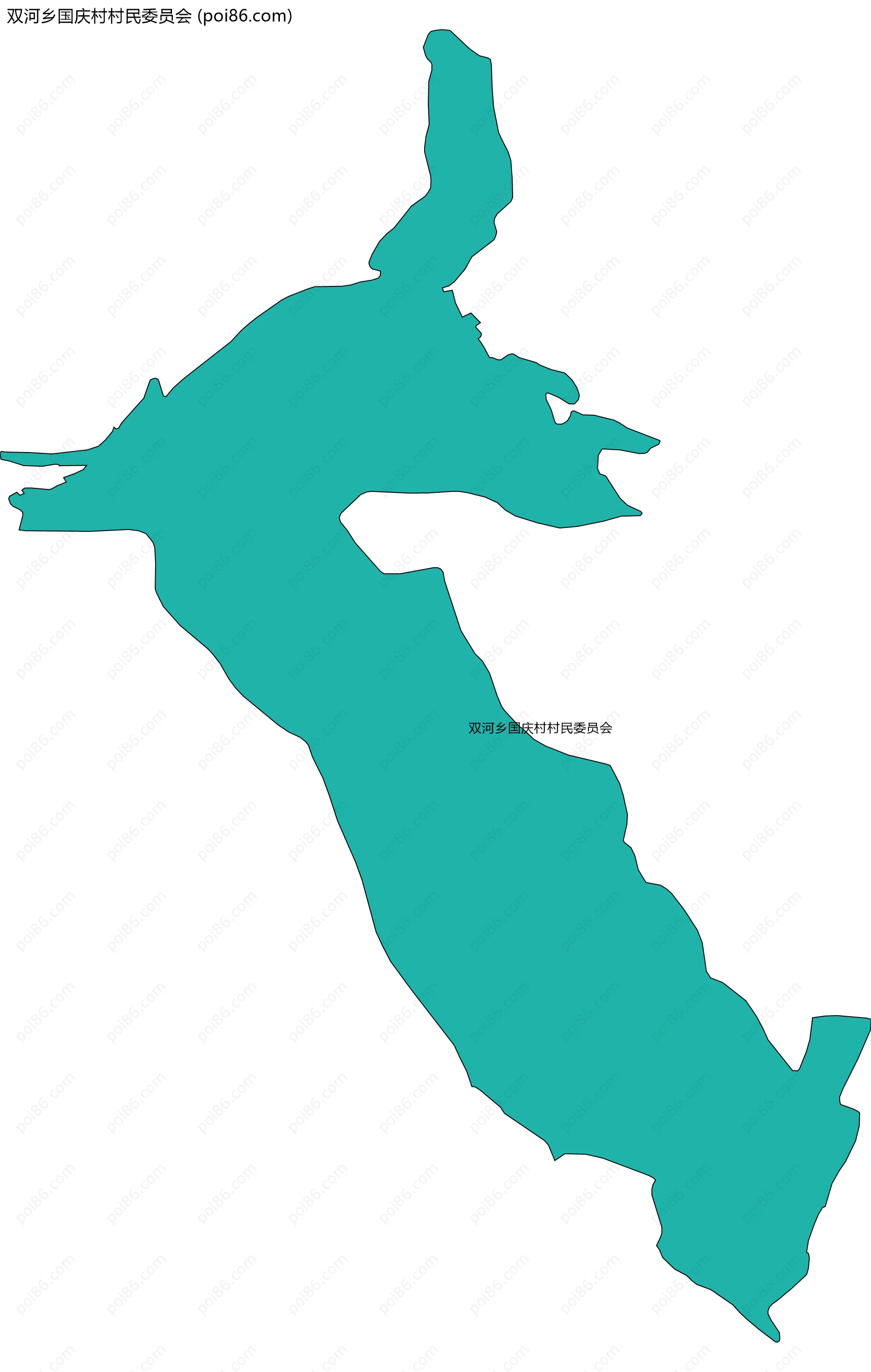 双河乡国庆村村民委员会边界地图