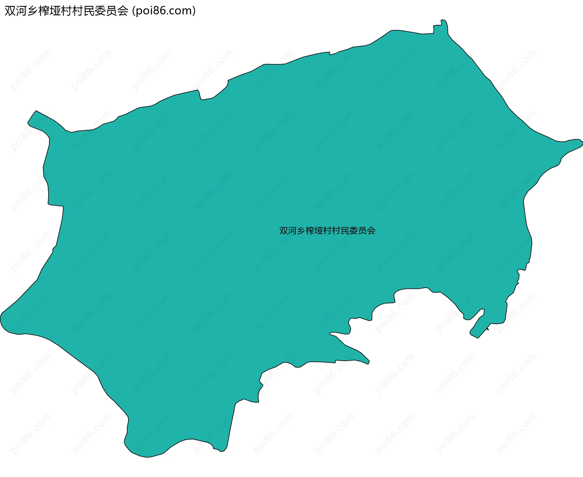 双河乡榨垭村村民委员会边界地图