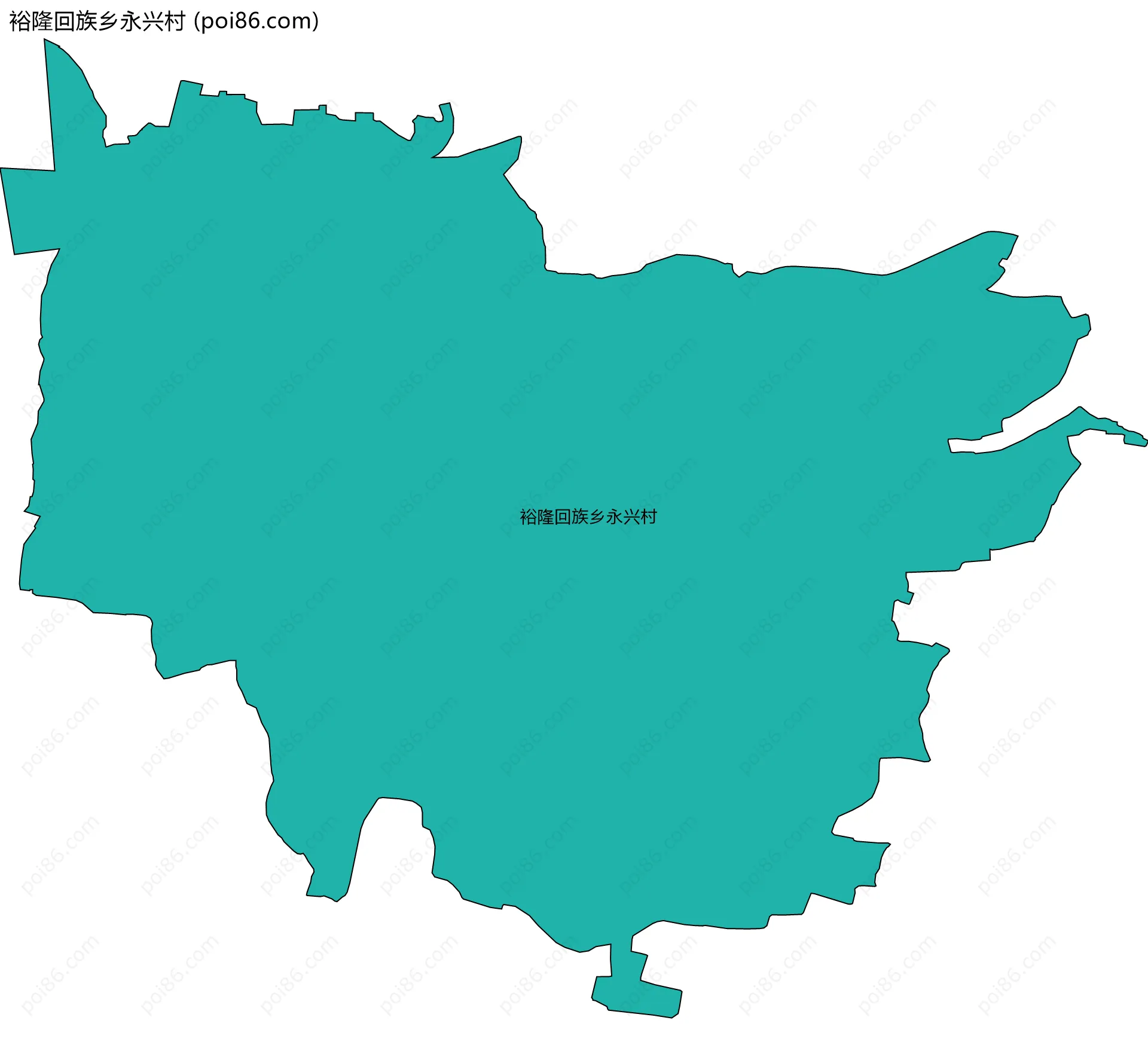 裕隆回族乡永兴村边界地图