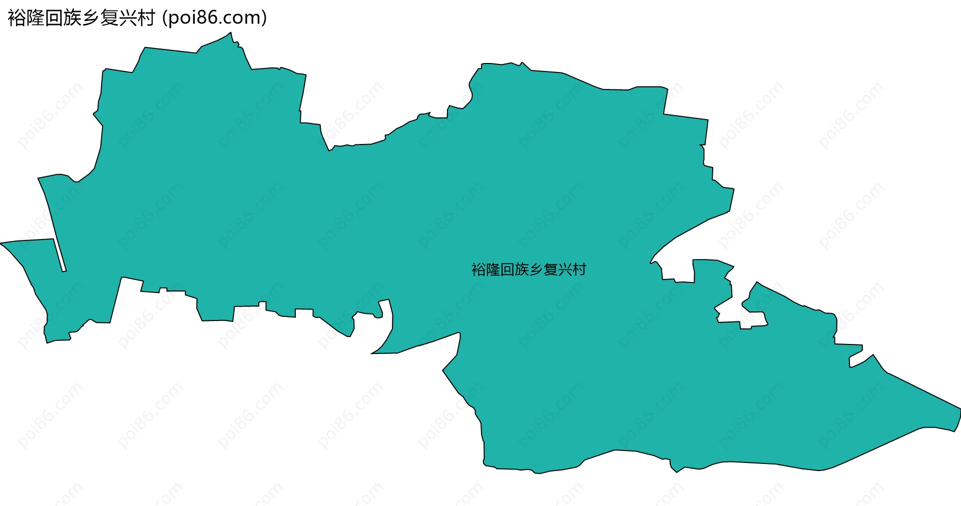裕隆回族乡复兴村边界地图