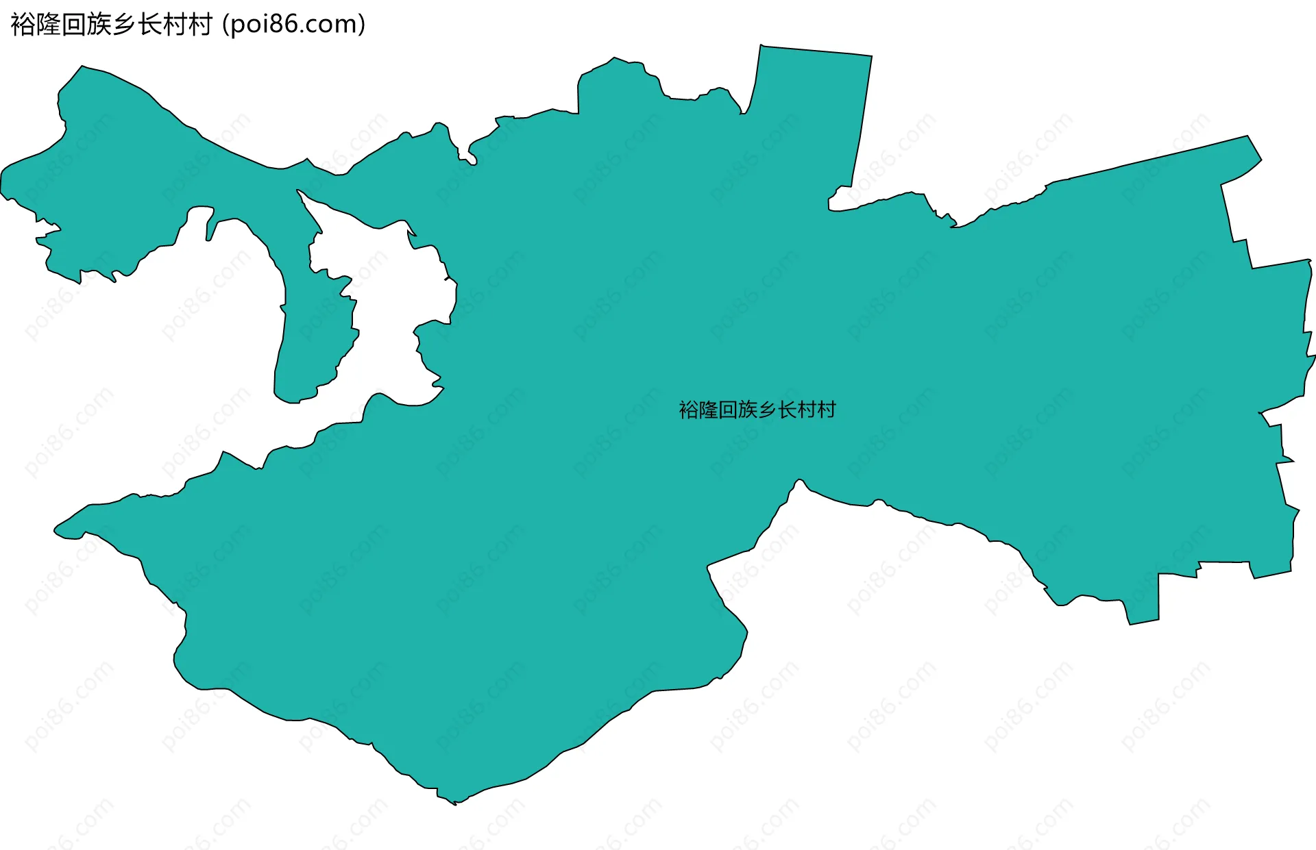 裕隆回族乡长村村边界地图