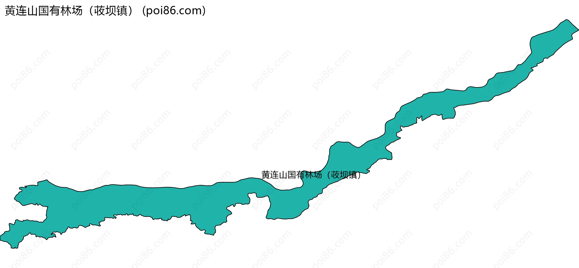 黄连山国有林场（荍坝镇）边界地图