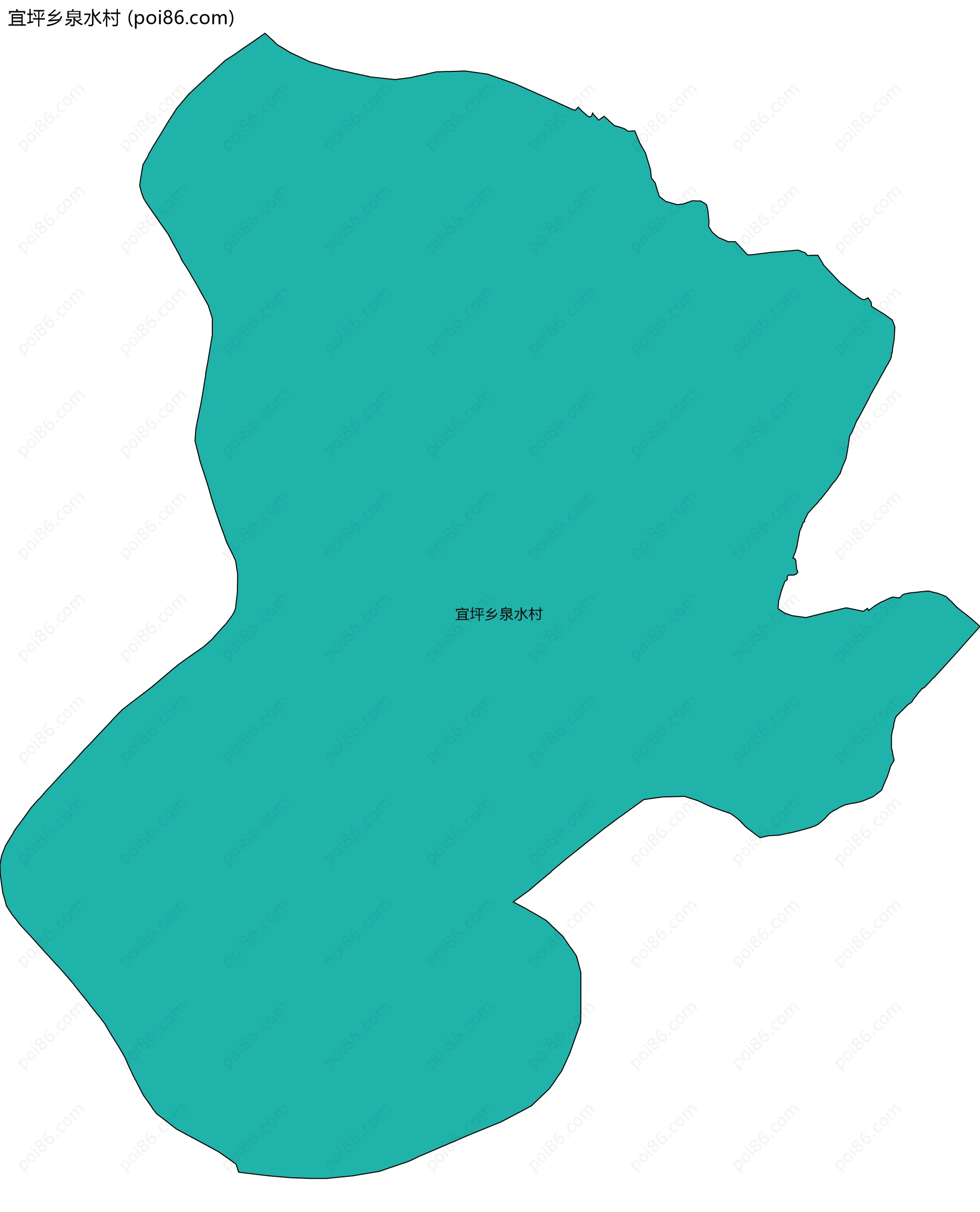 宜坪乡泉水村边界地图