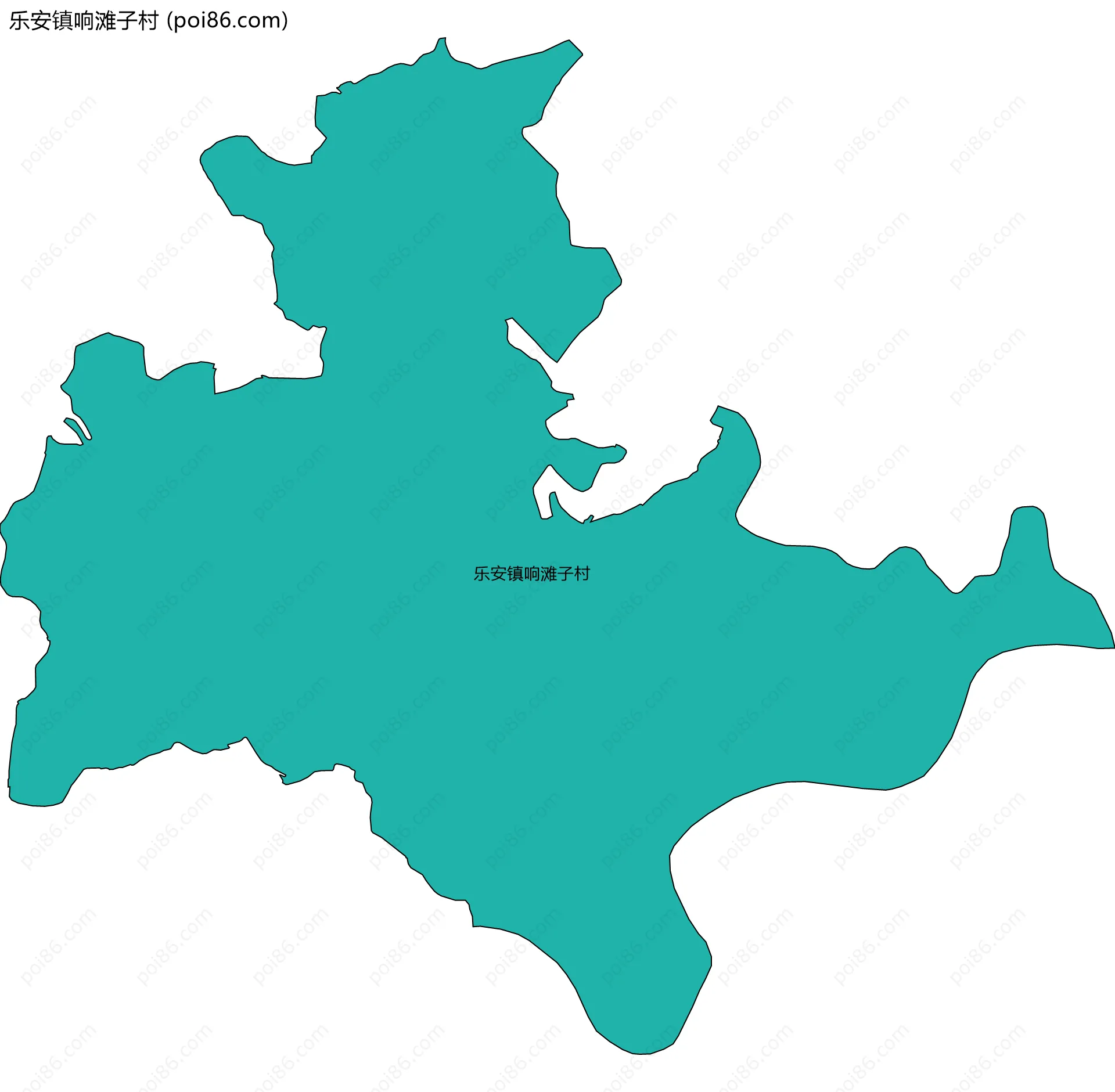 乐安镇响滩子村边界地图