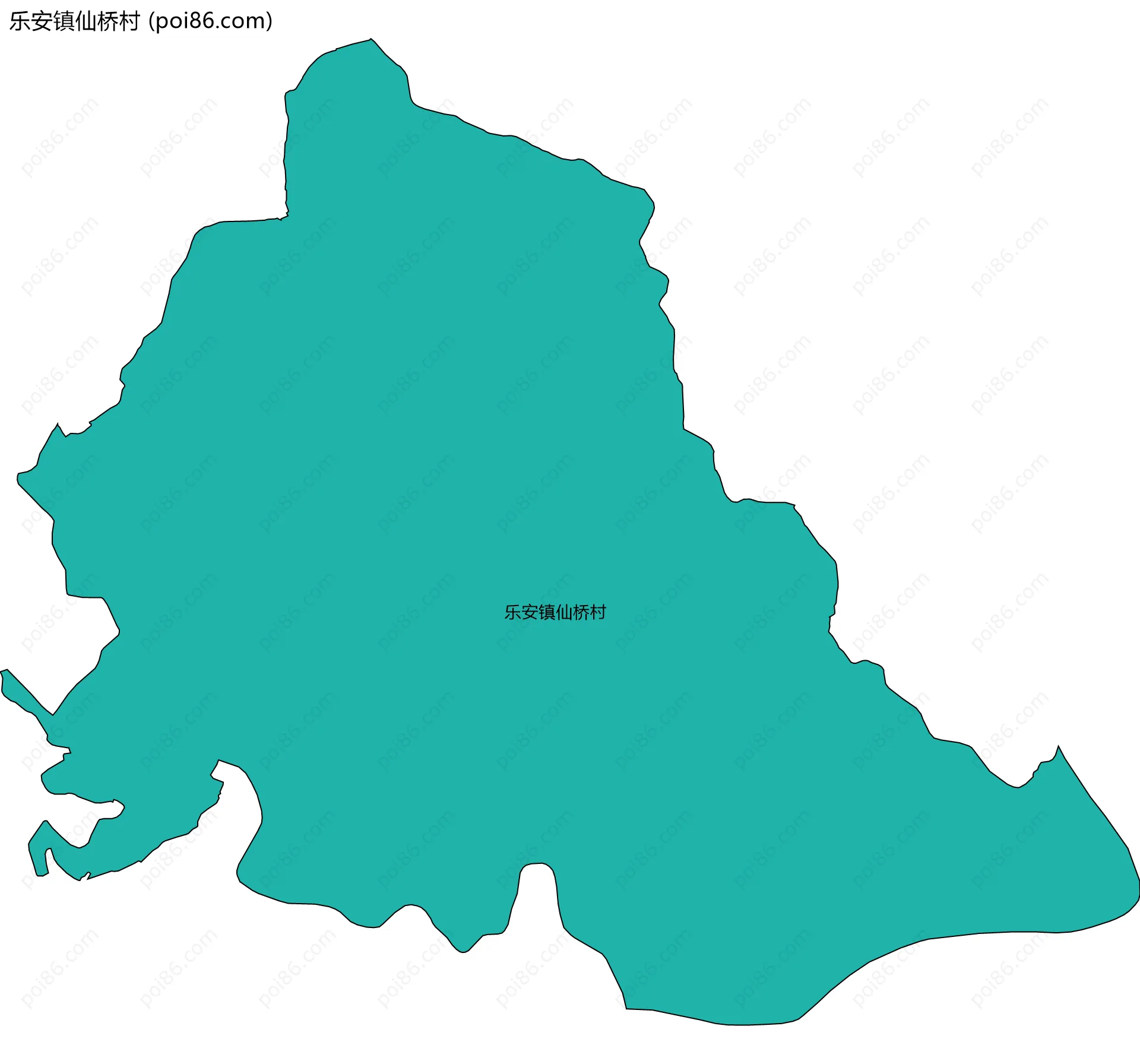 乐安镇仙桥村边界地图