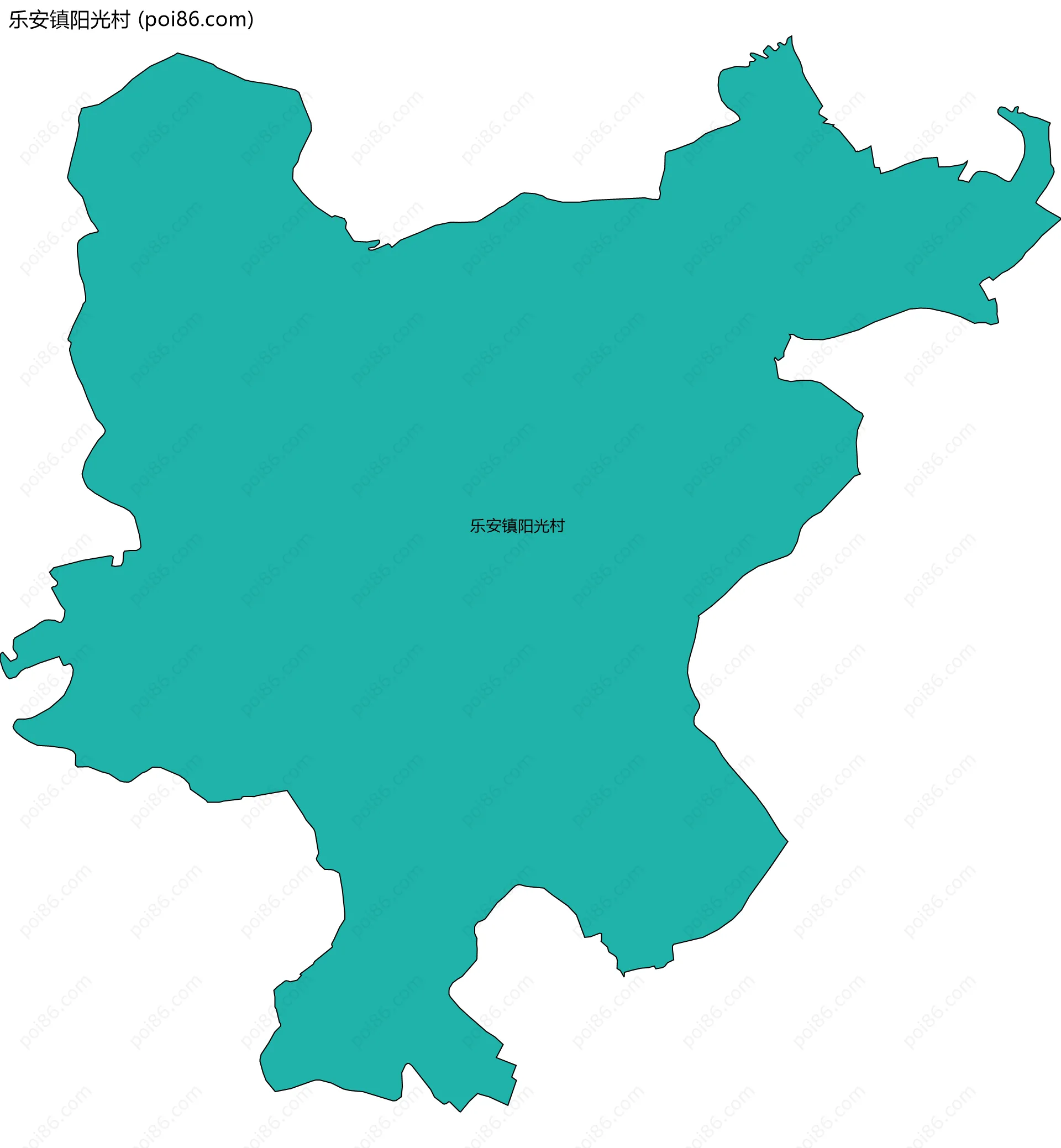 乐安镇阳光村边界地图