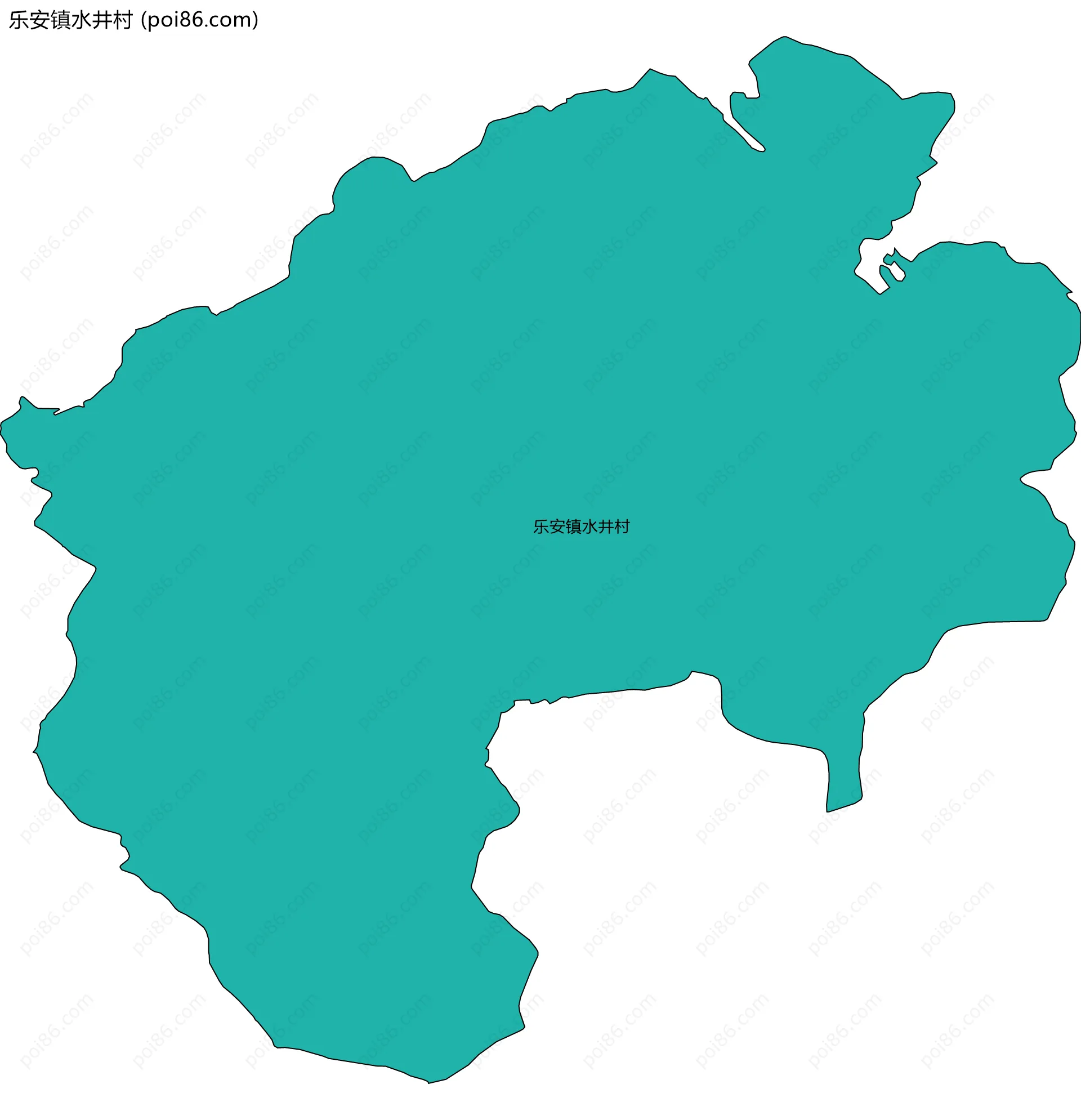 乐安镇水井村边界地图