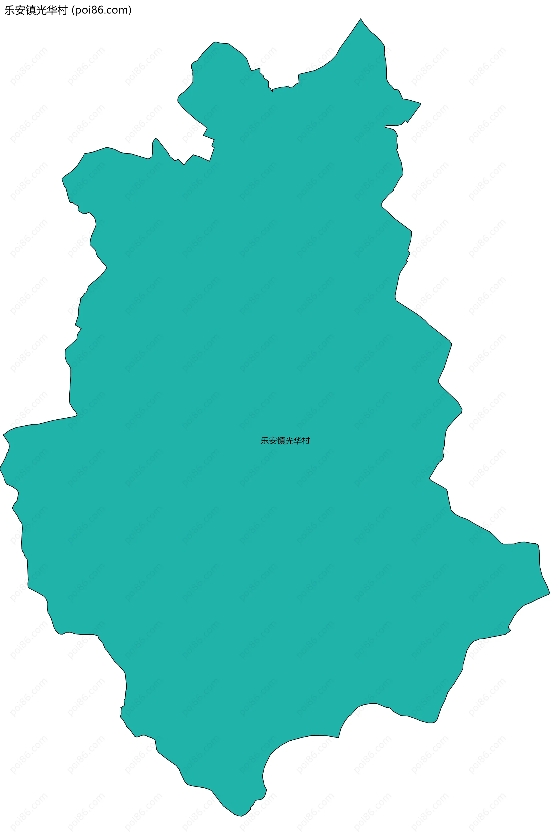 乐安镇光华村边界地图