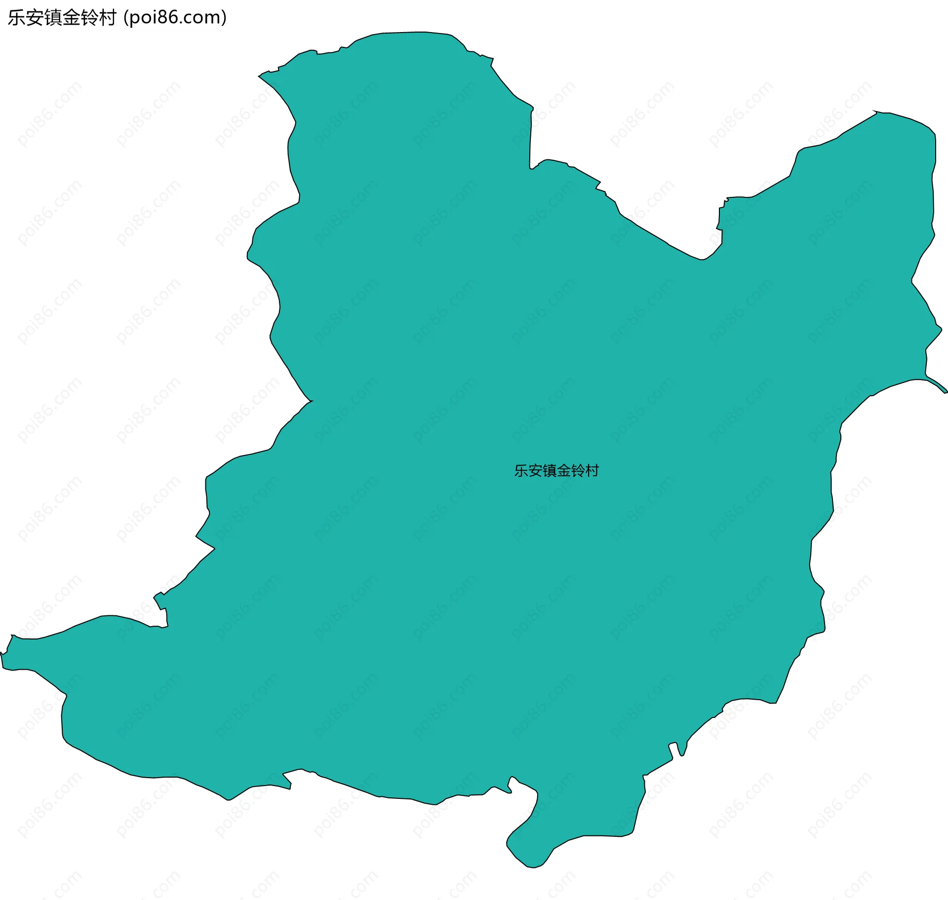 乐安镇金铃村边界地图