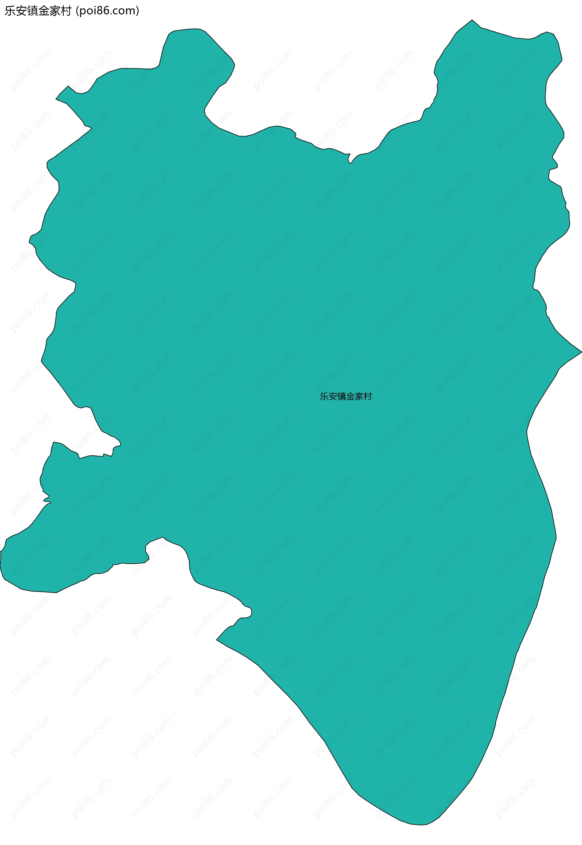 乐安镇金家村边界地图