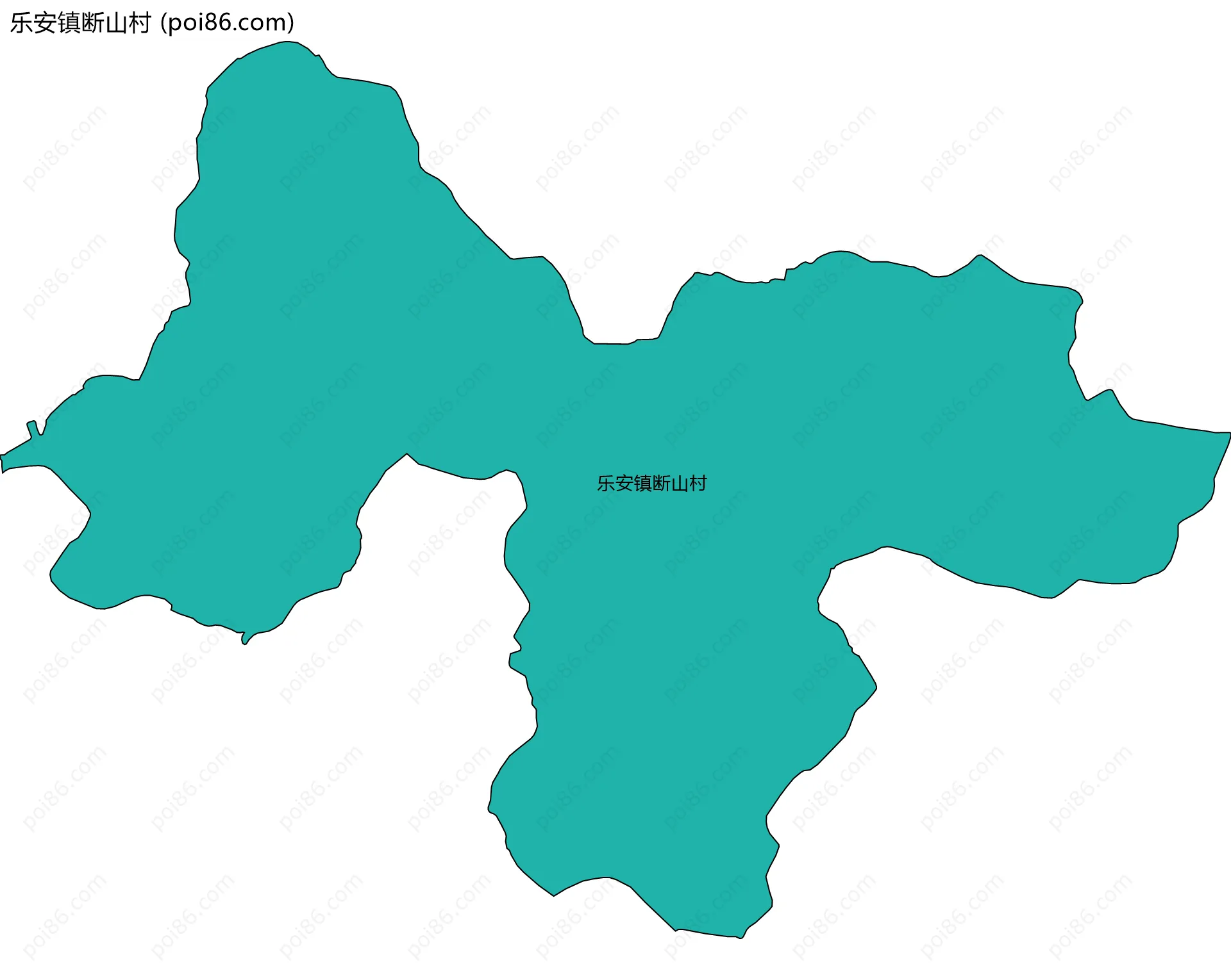 乐安镇断山村边界地图