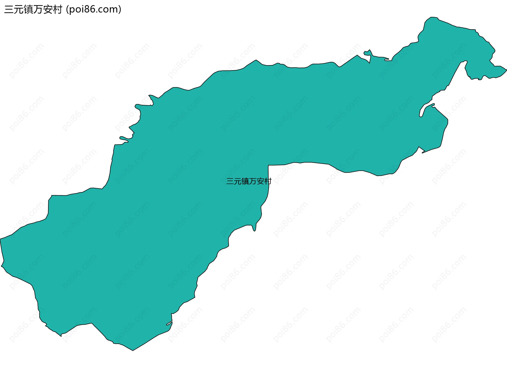 三元镇万安村边界地图