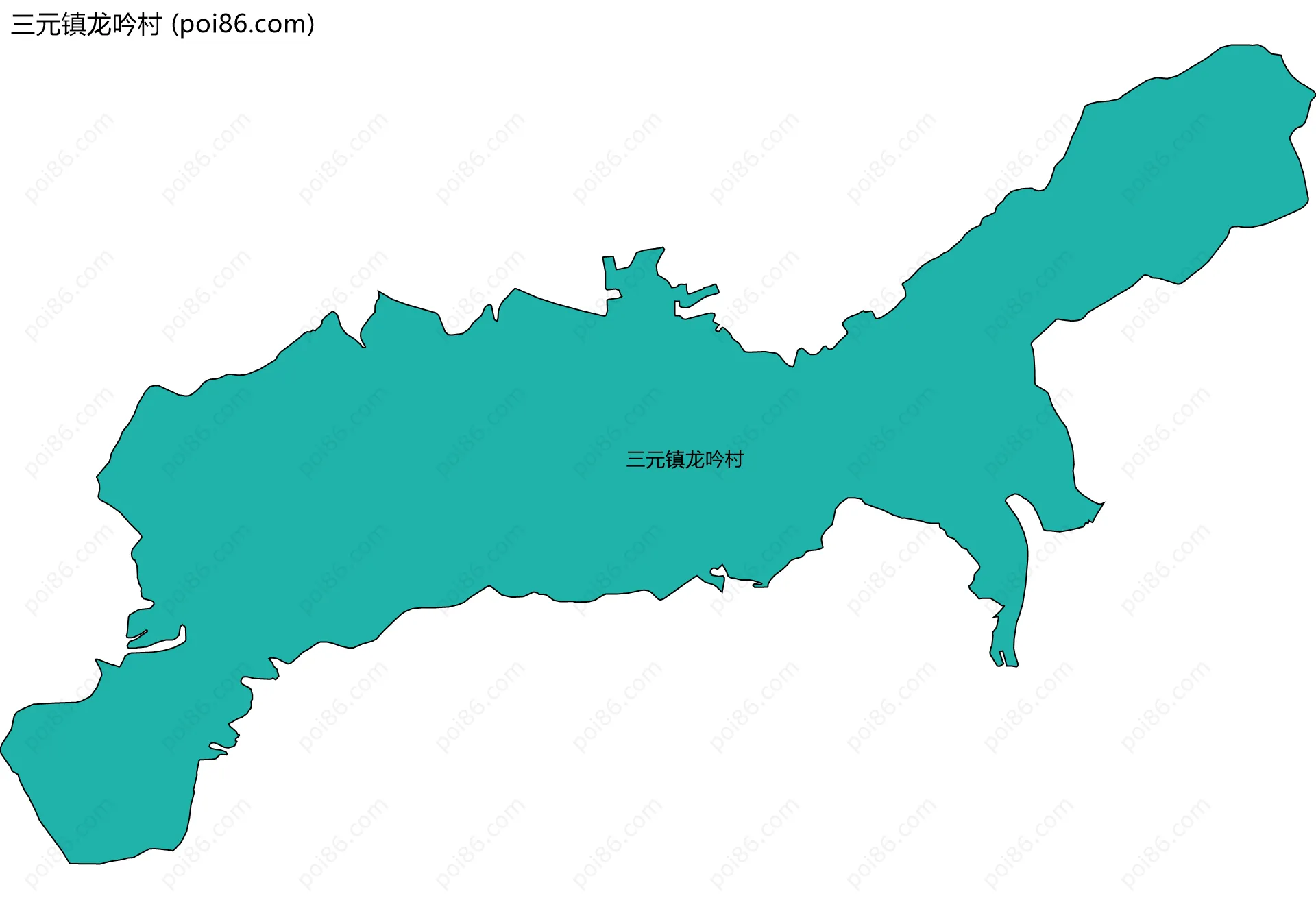 三元镇龙吟村边界地图