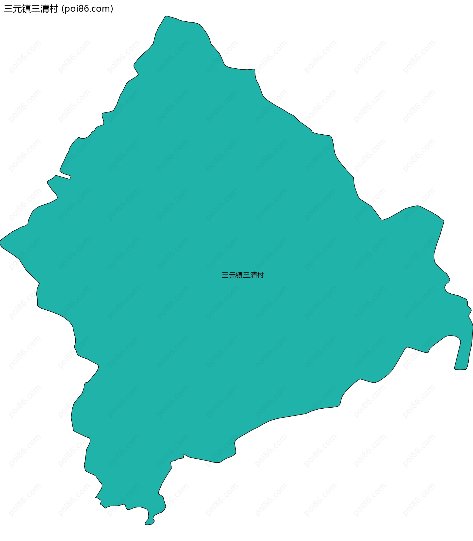 三元镇三清村边界地图