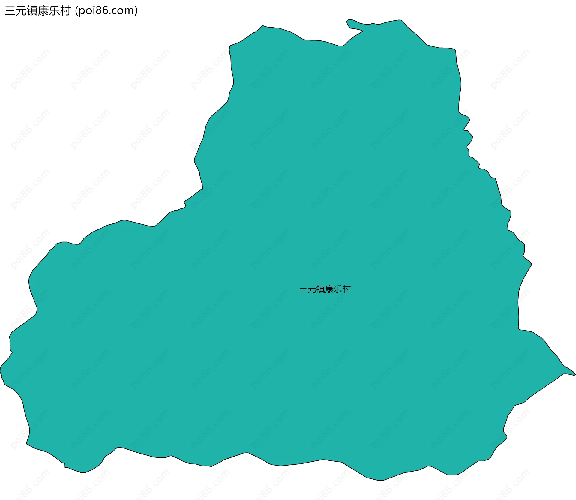 三元镇康乐村边界地图