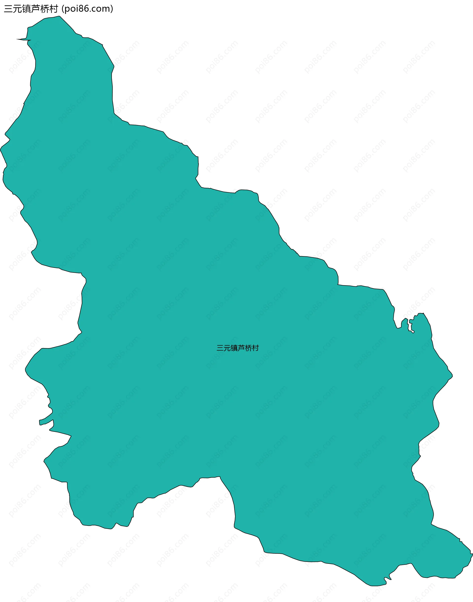 三元镇芦桥村边界地图