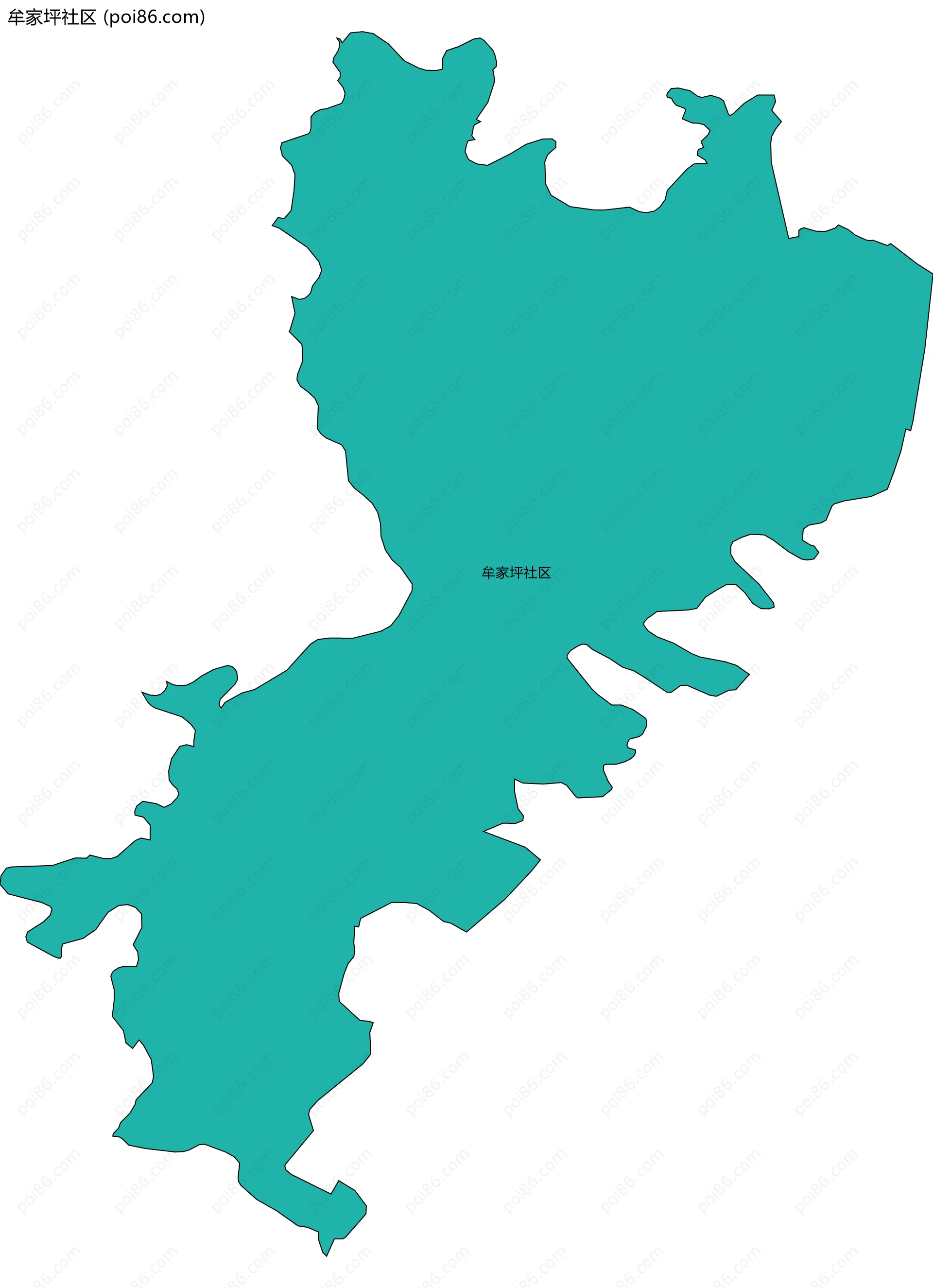 牟家坪社区边界地图