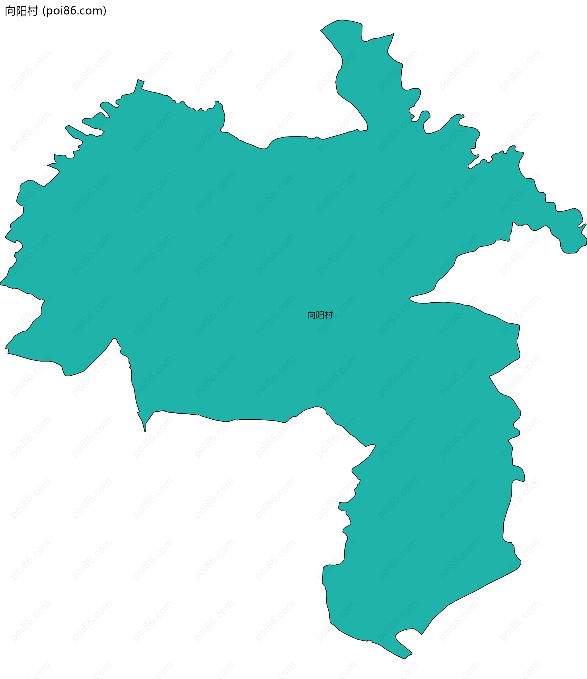 向阳村边界地图