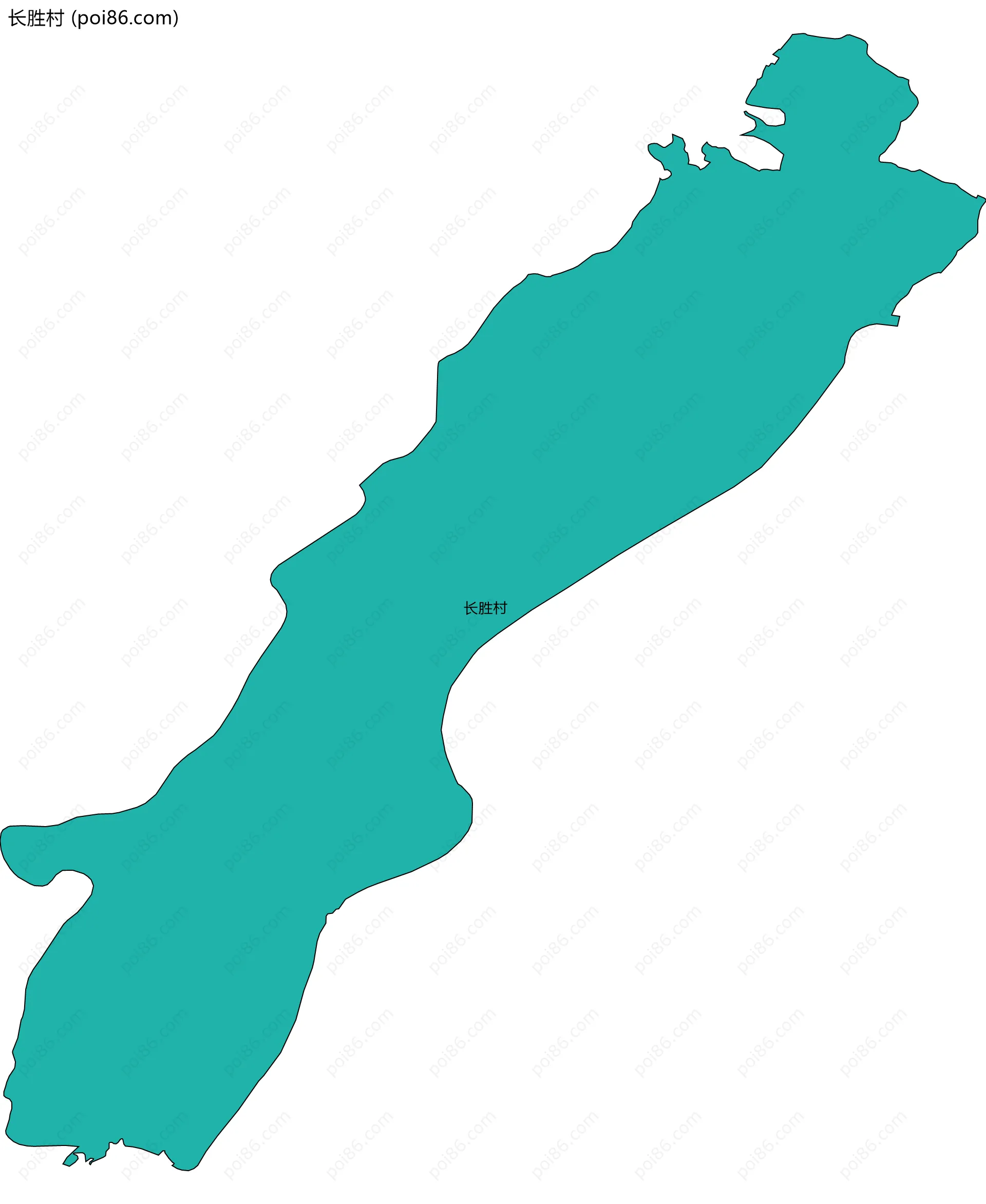 长胜村边界地图