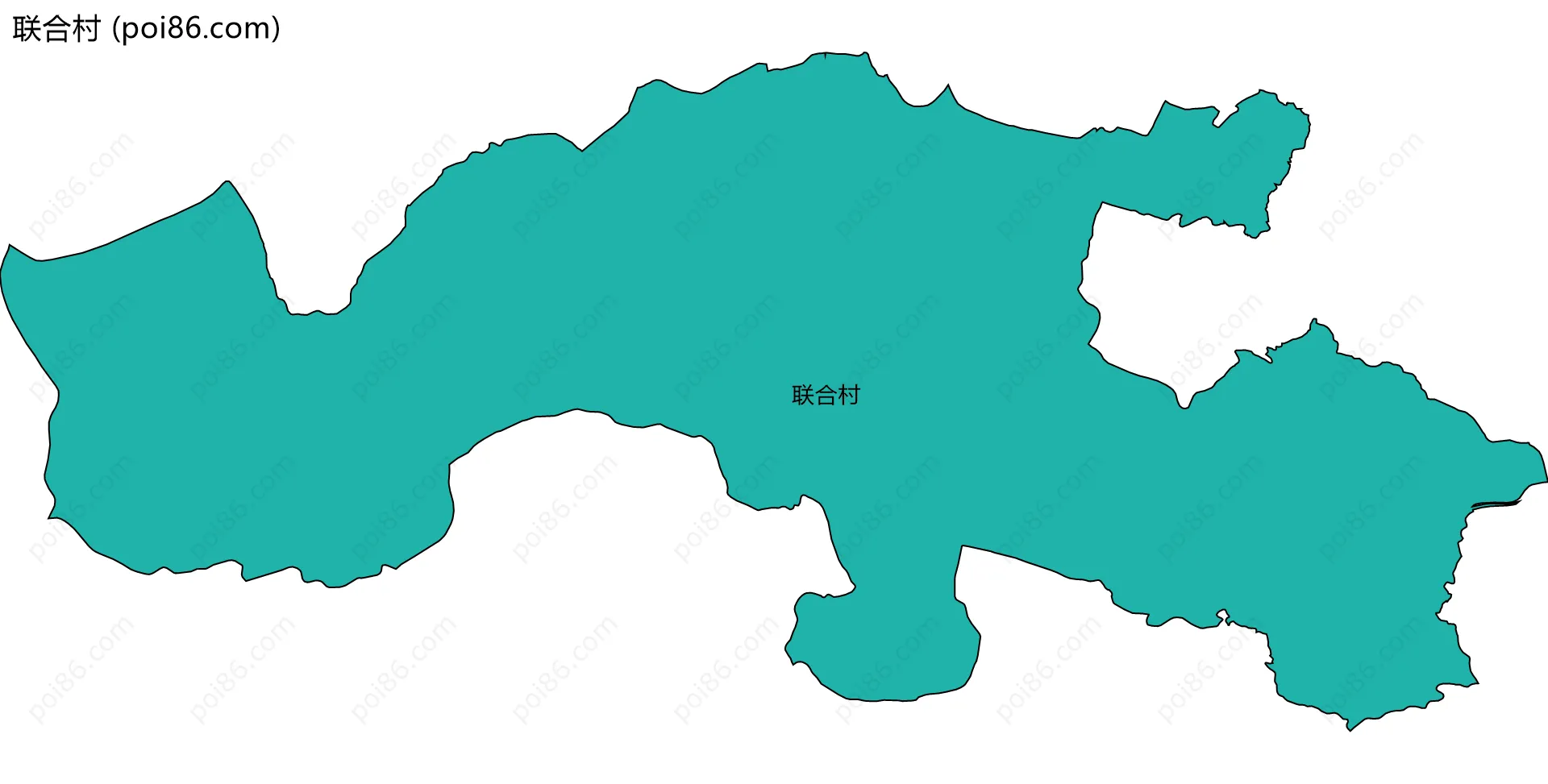 联合村边界地图