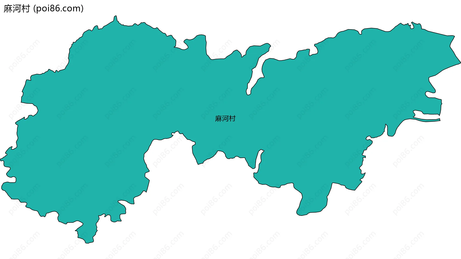 麻河村边界地图
