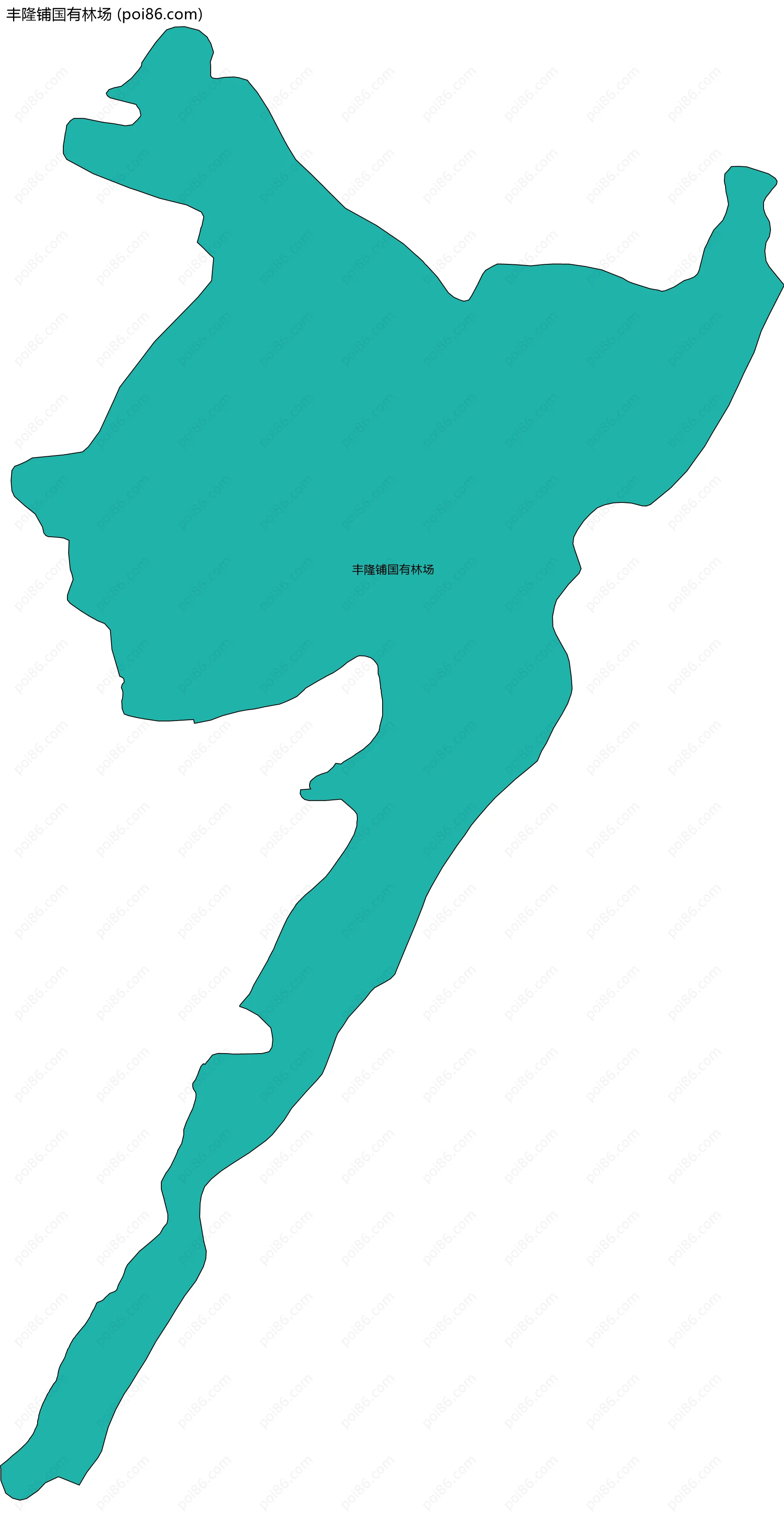 丰隆铺国有林场边界地图