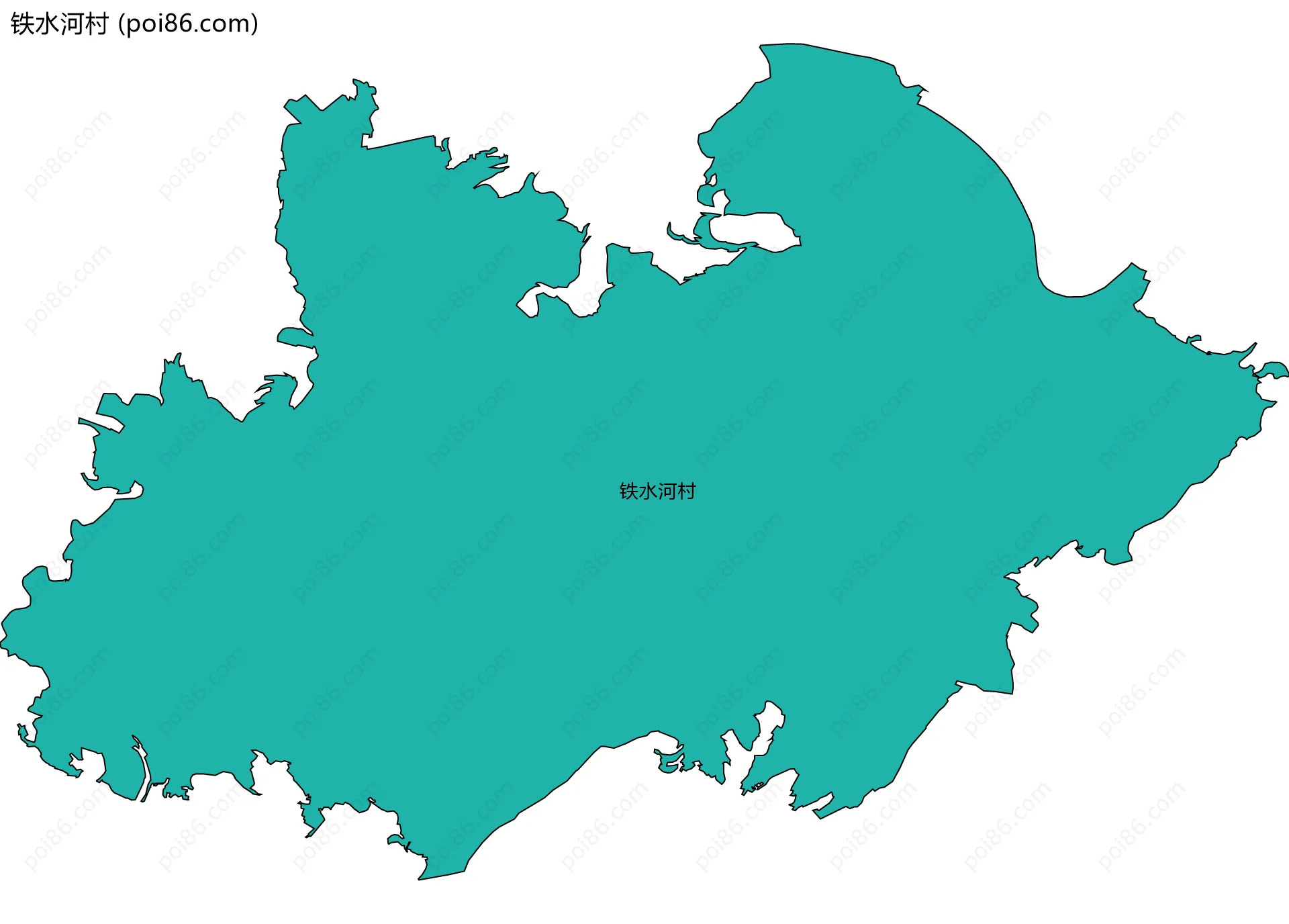 铁水河村边界地图