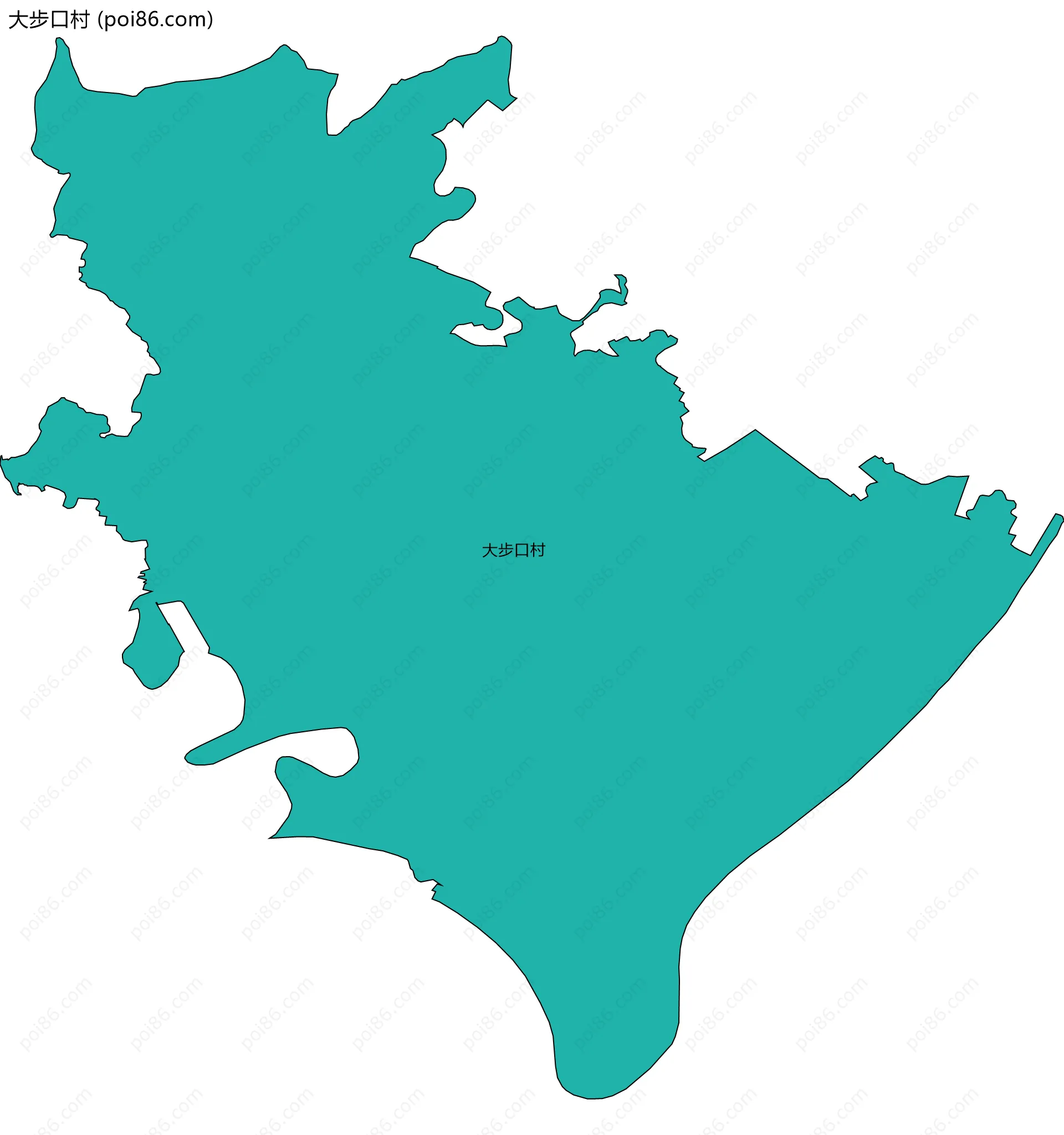 大步口村边界地图