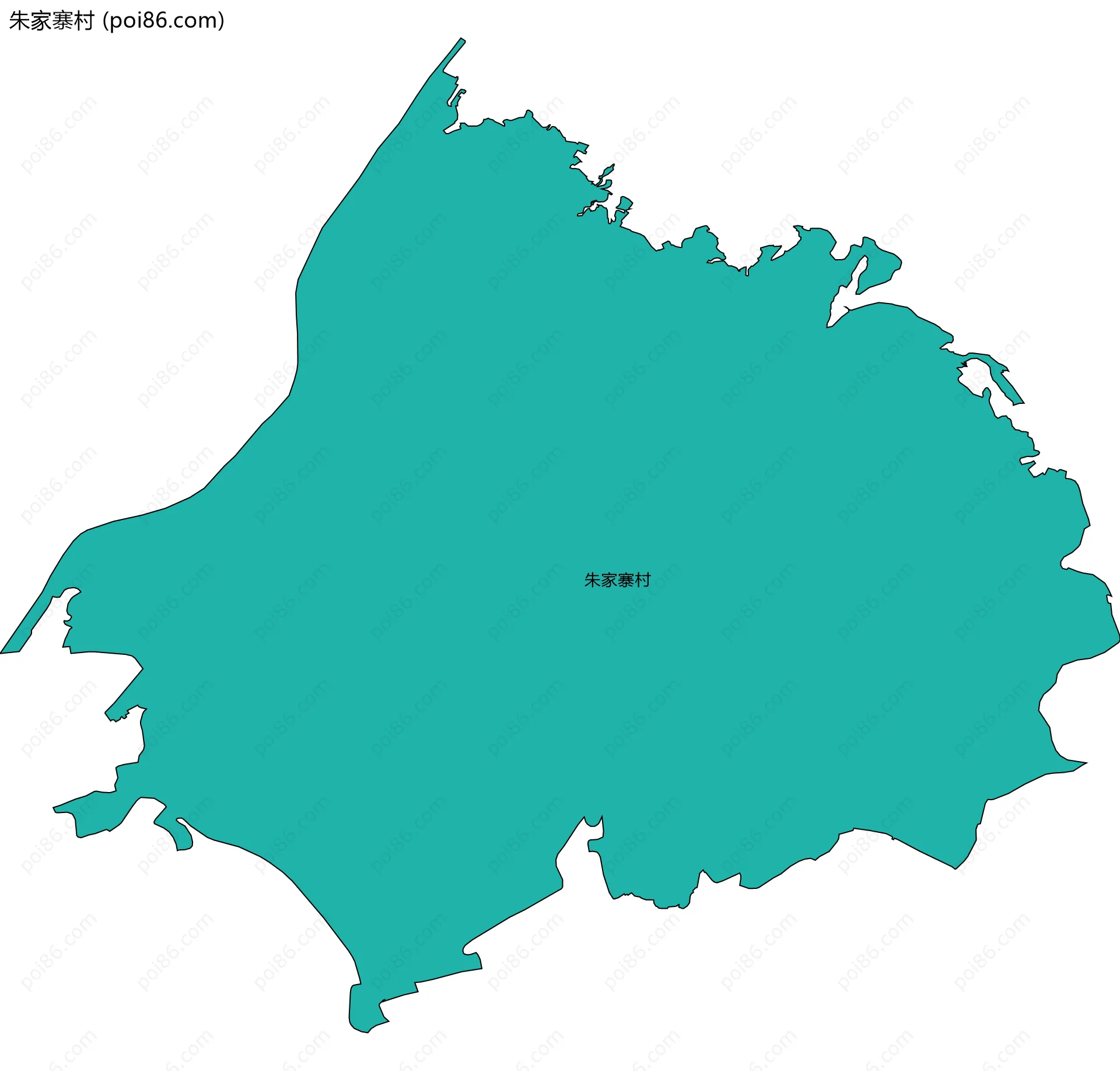 朱家寨村边界地图