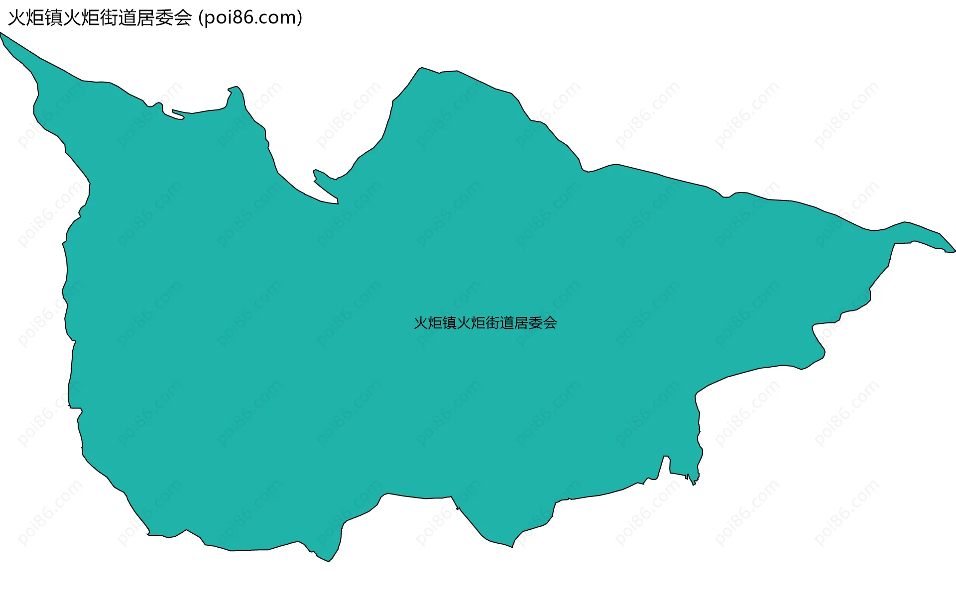 火炬镇火炬街道居委会边界地图