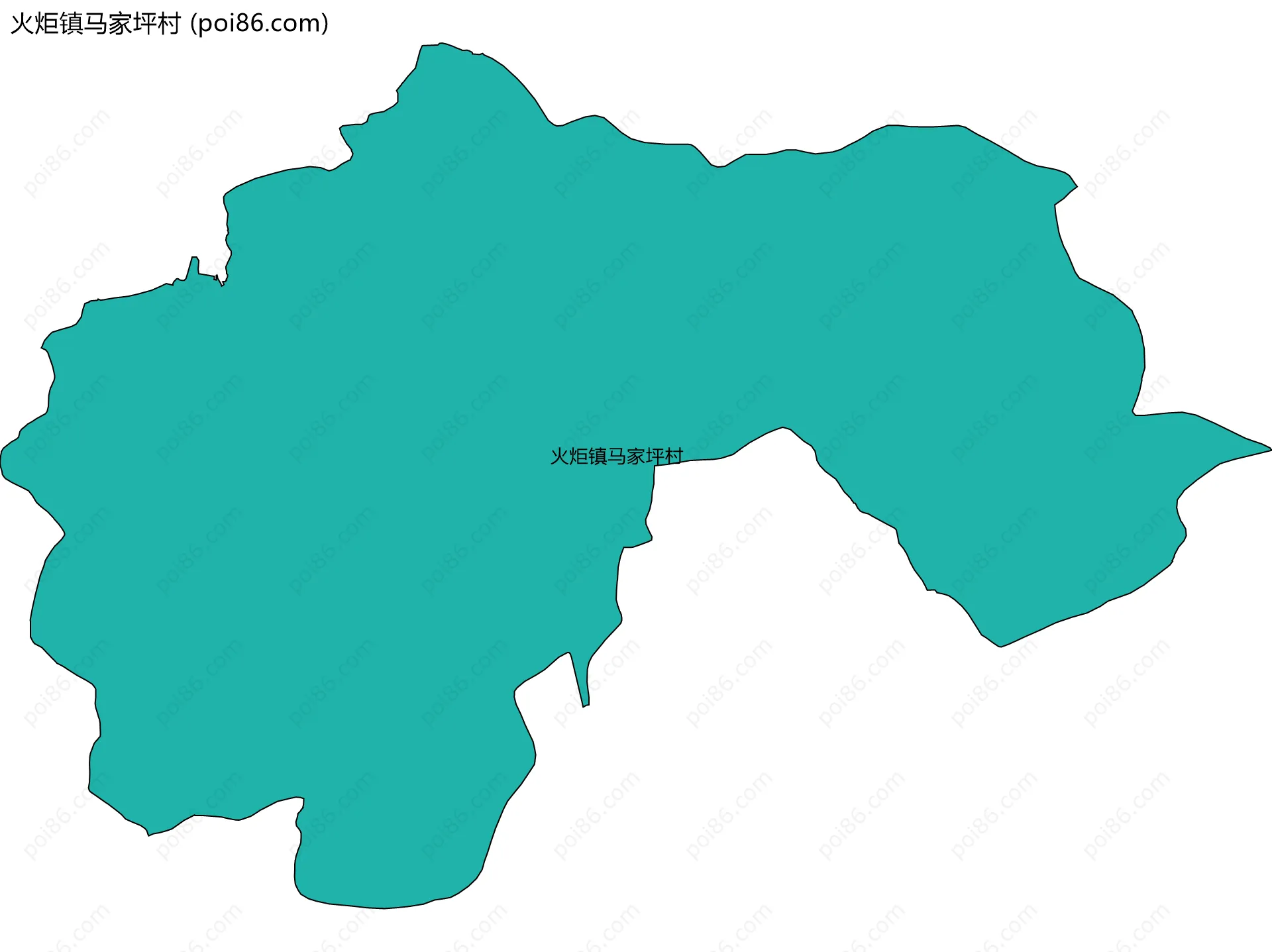 火炬镇马家坪村边界地图