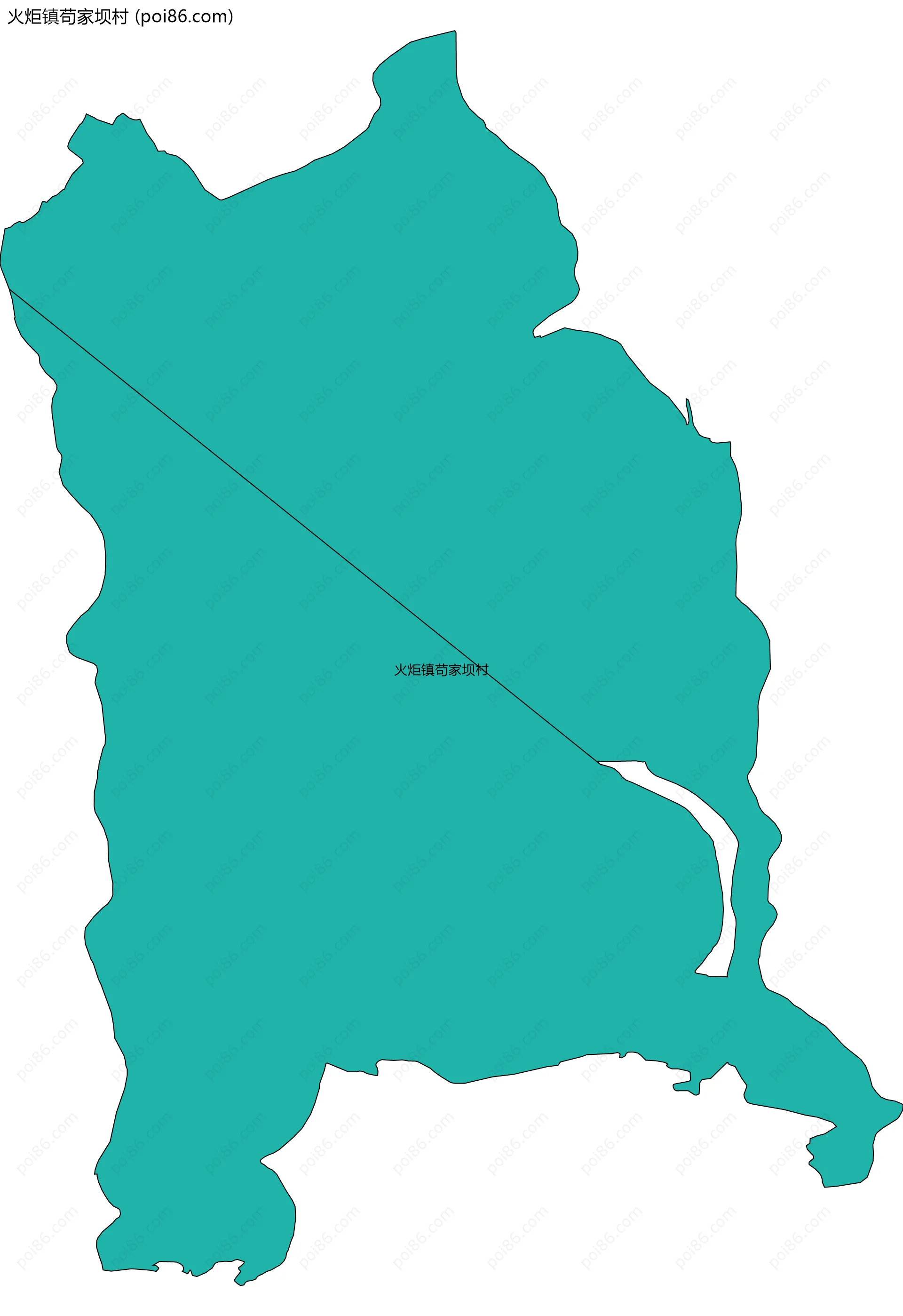 火炬镇苟家坝村边界地图