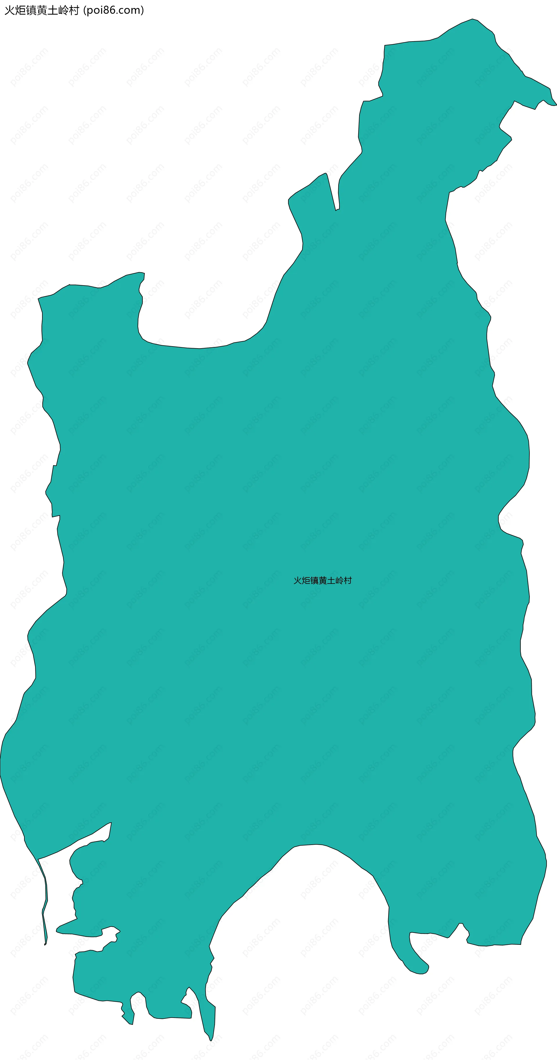 火炬镇黄土岭村边界地图